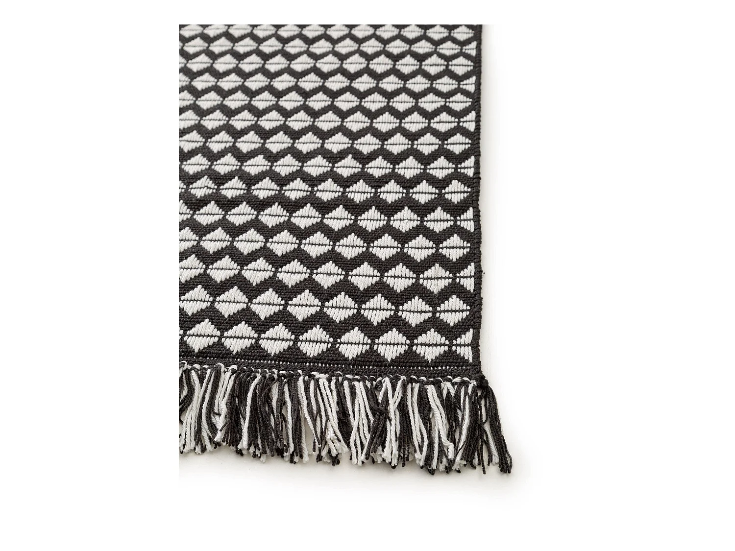 Tapis fabriqué à partir de matériaux recyclés Morty Noir & Blanc 160x230 cm