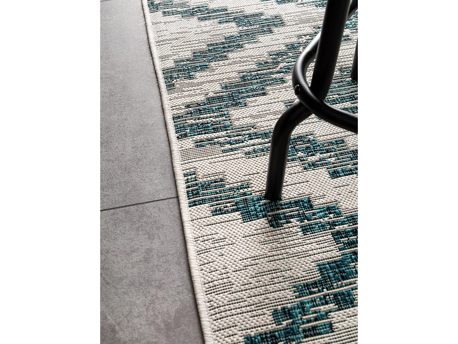 Tapis d'extérieur & intérieur Cleo Bleu 160x230 cm