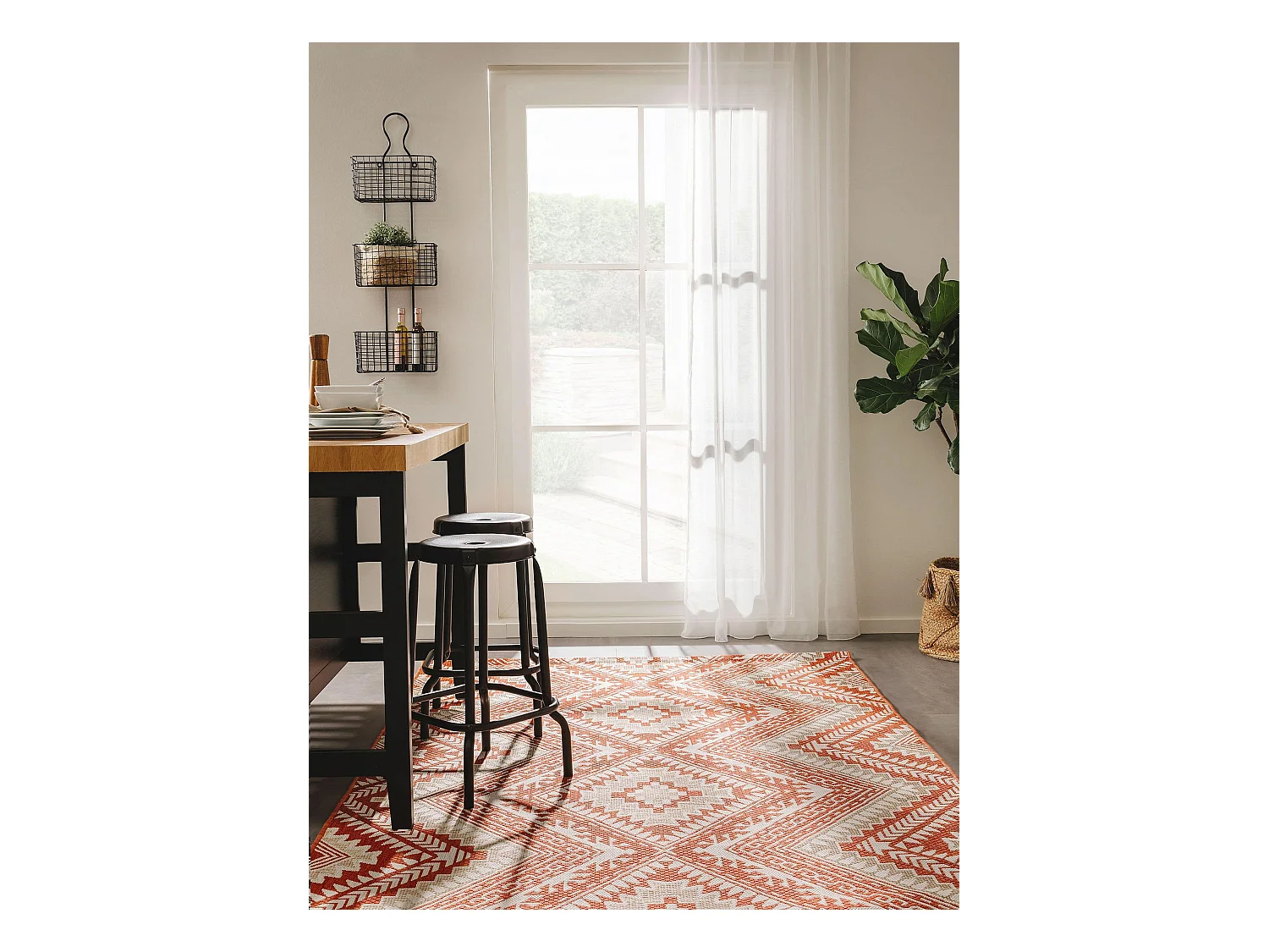 Tapis d'extérieur & intérieur Cleo Orange 200x300 cm