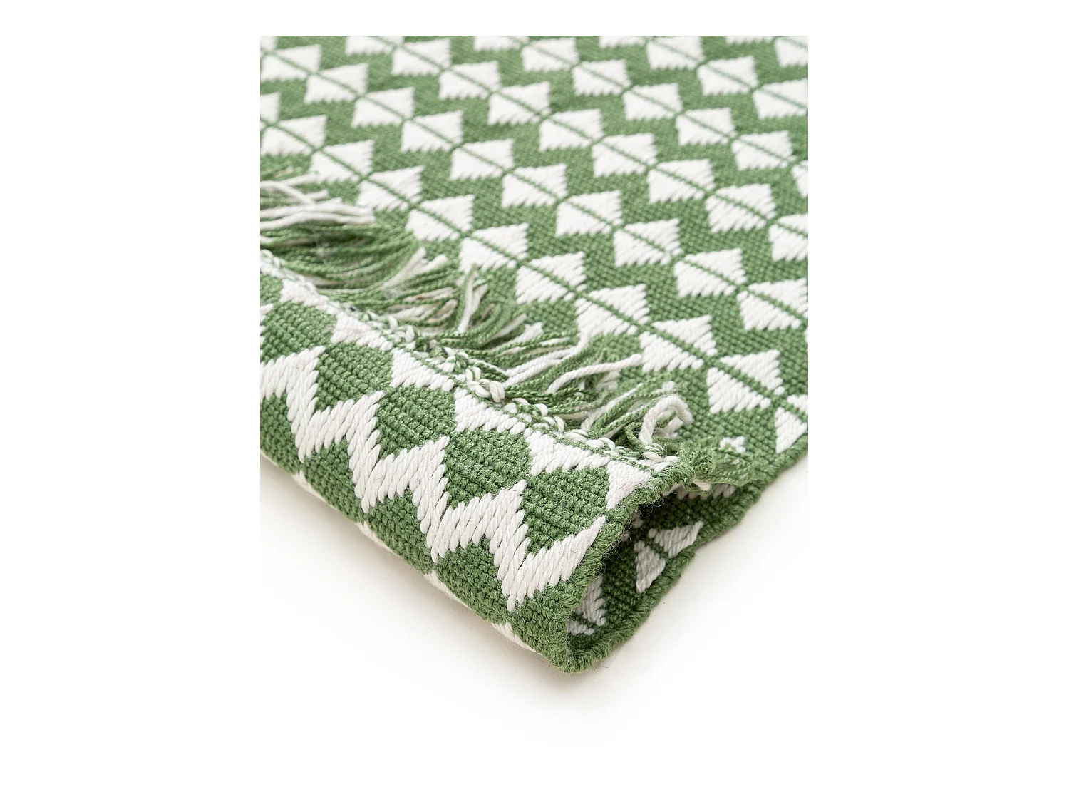 Tapis fabriqué à partir de matériaux recyclés Morty Vert 120x170 cm