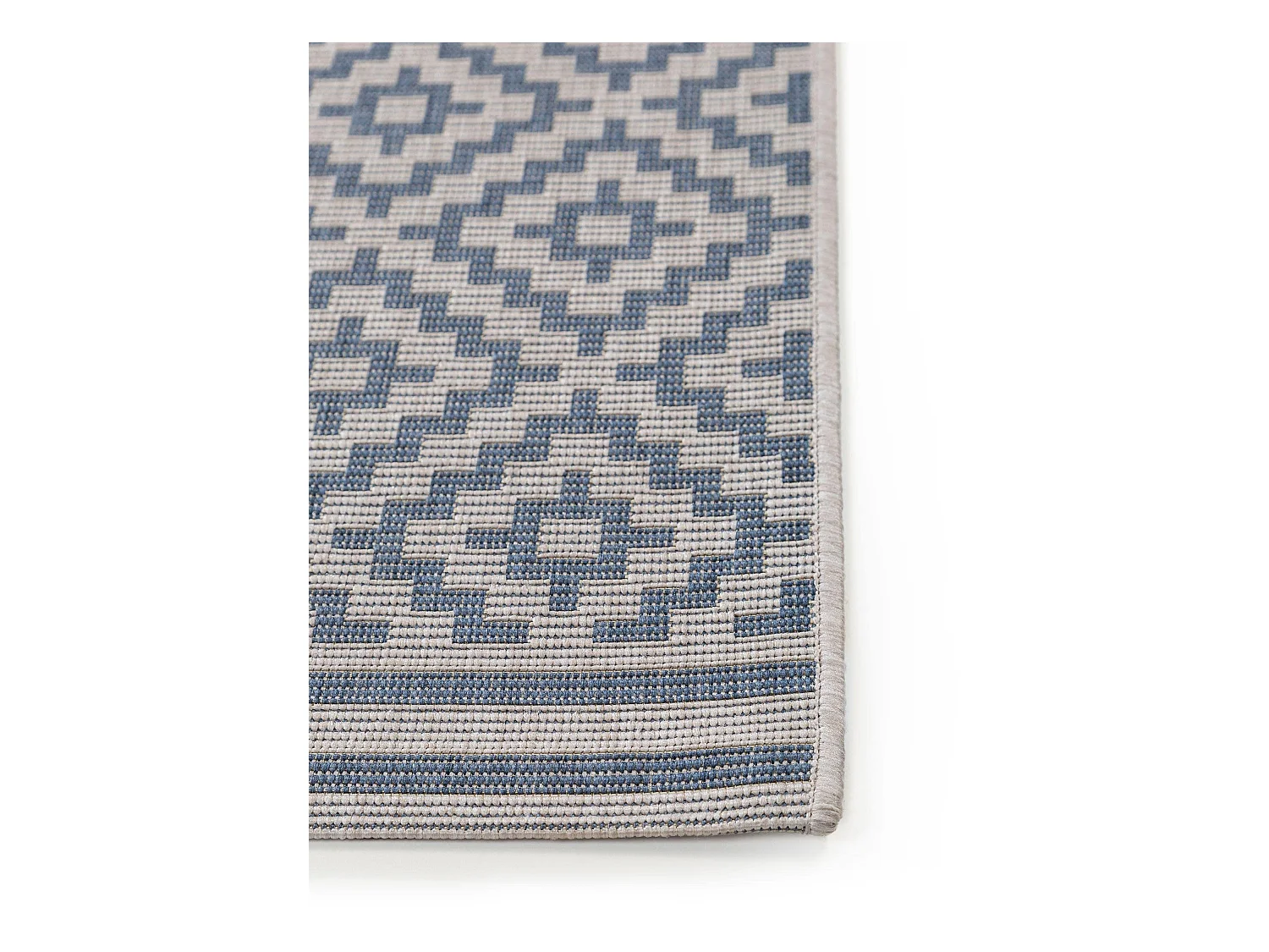 Tapis d'extérieur & intérieur Metro Bleu 80x150 cm