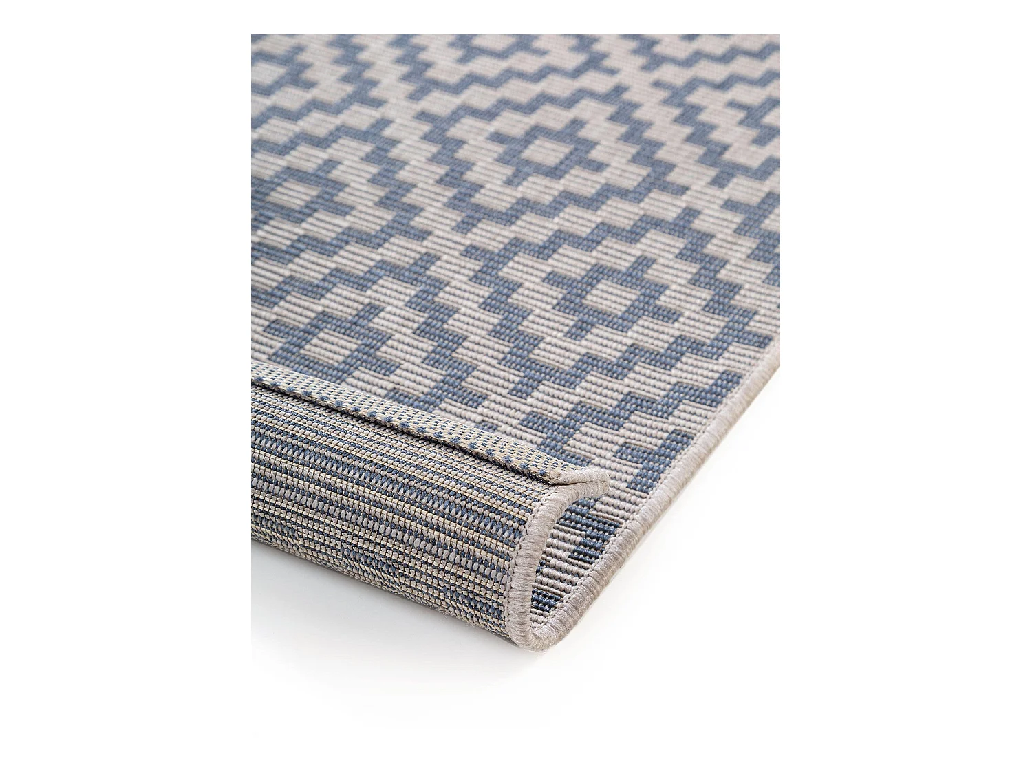 Tapis d'extérieur & intérieur Metro Bleu 80x150 cm