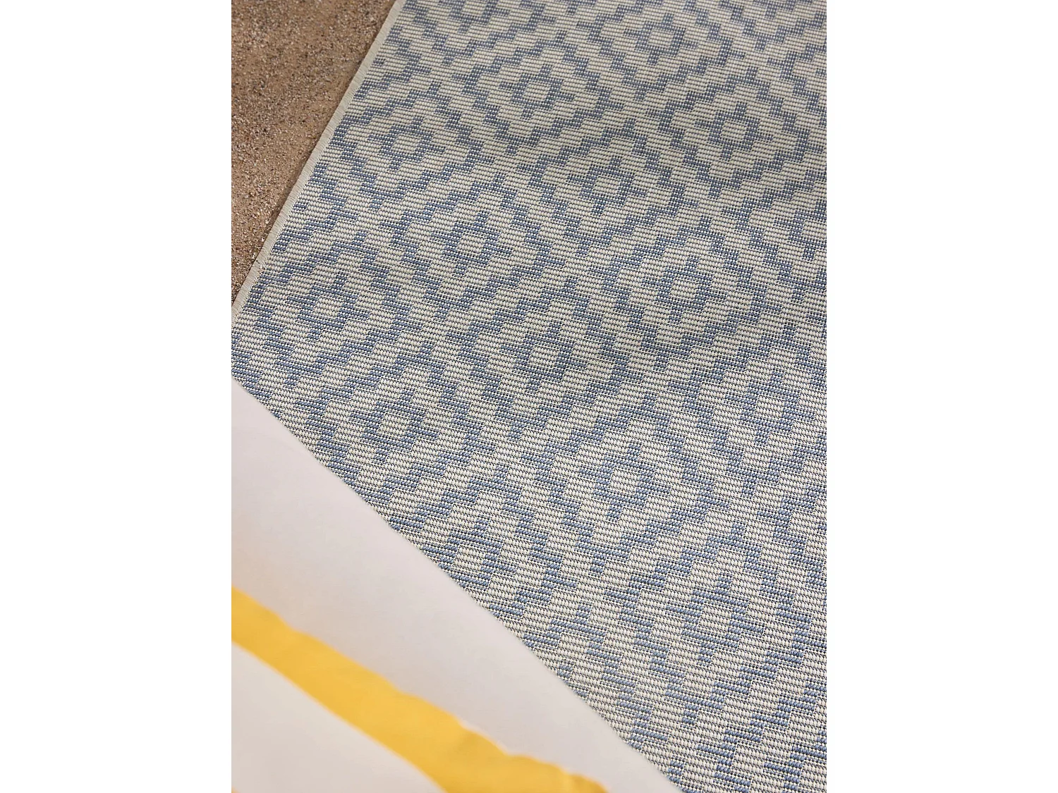 Tapis d'extérieur & intérieur Metro Bleu 80x150 cm