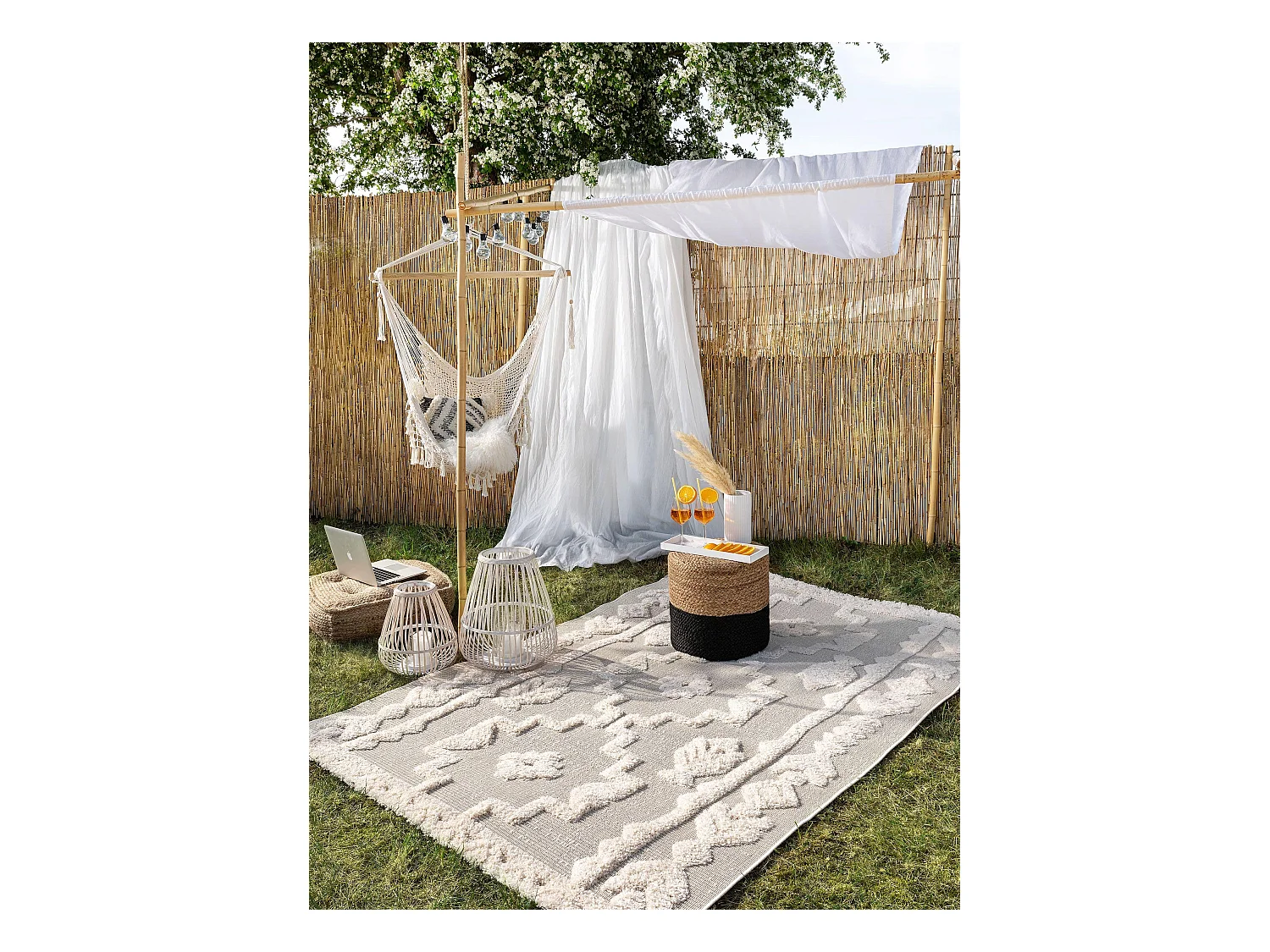 Tapis d'extérieur & intérieur Carlo Crème 160x230 cm