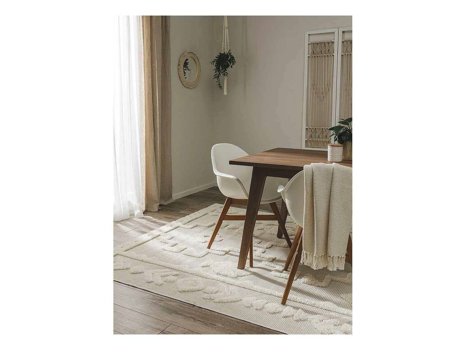 Tapis d'extérieur & intérieur Carlo Crème 160x230 cm