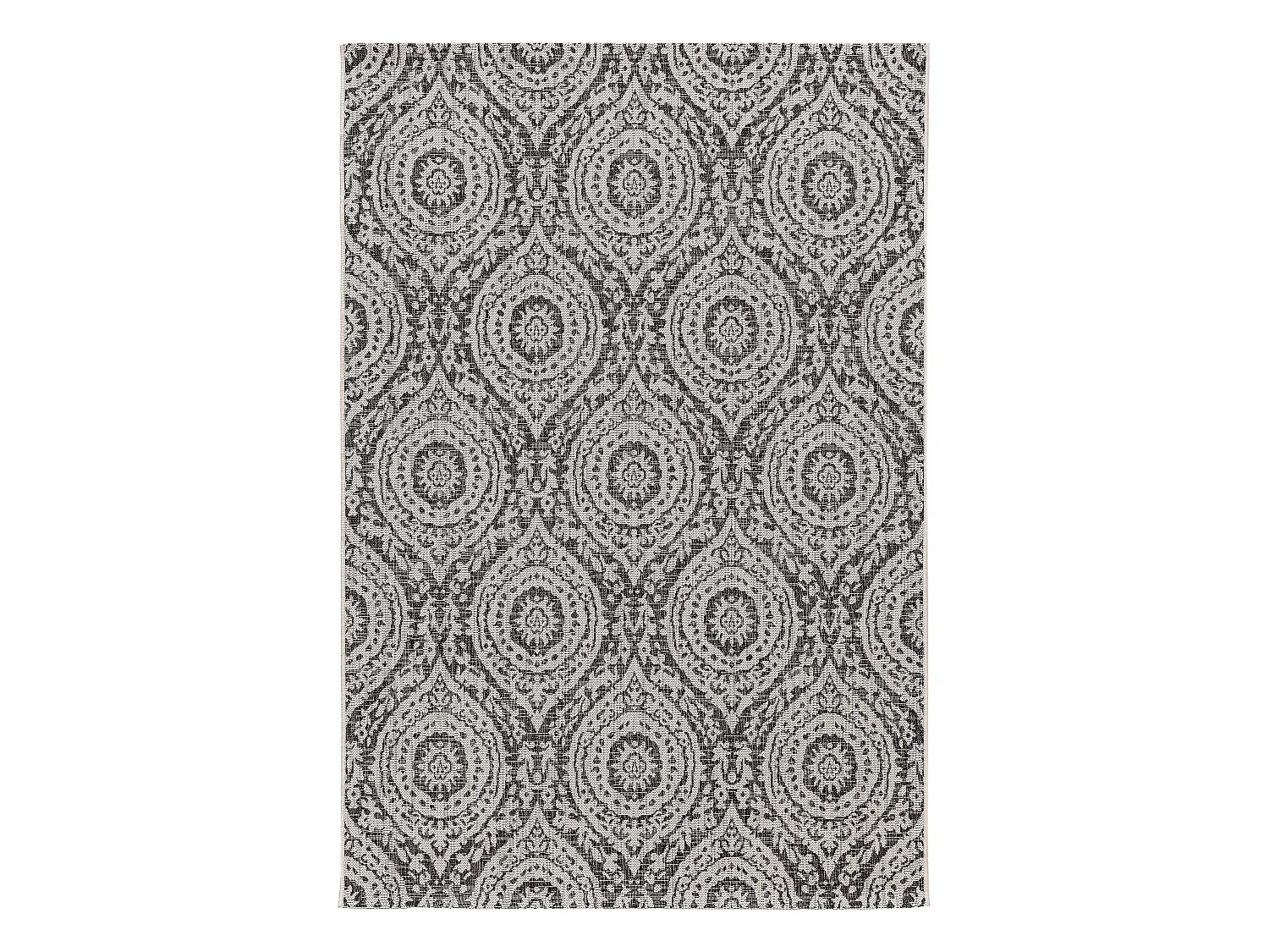 Tapis d'extérieur & intérieur Cleo Blanc & Noir 80x150 cm