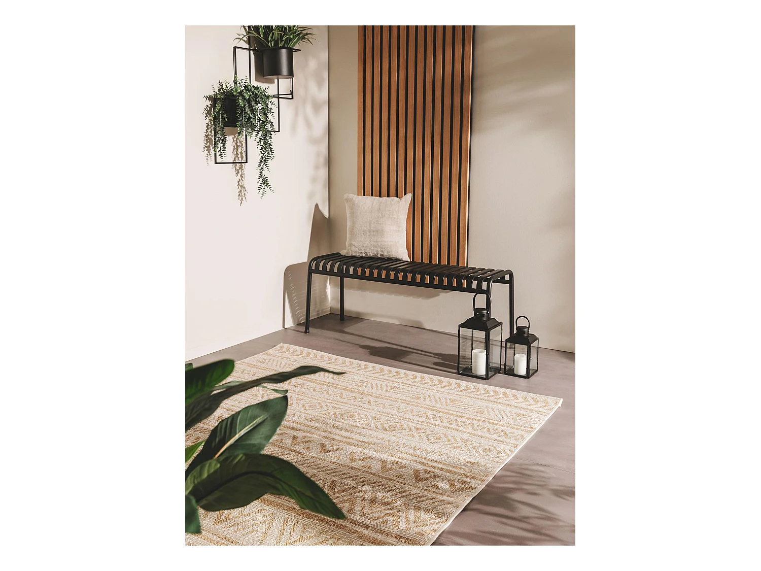 Tapis d'extérieur & intérieur Cleo Crème/Beige 200x290 cm