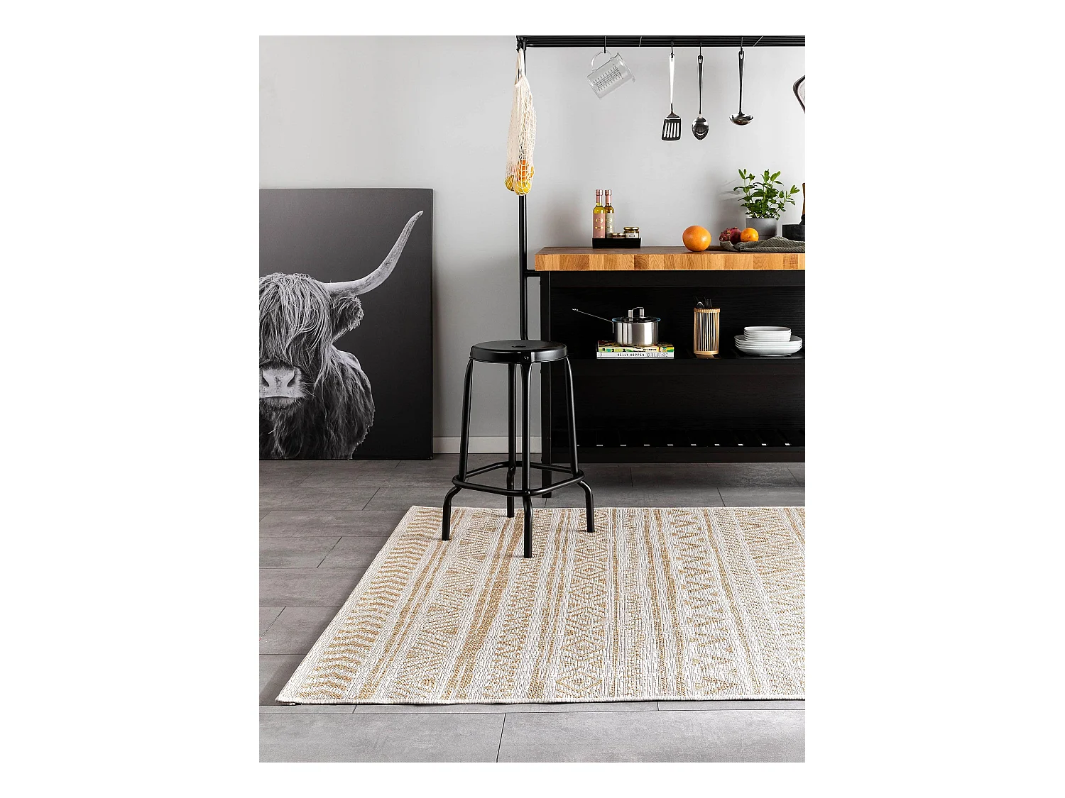 Tapis d'extérieur & intérieur Cleo Crème/Beige 200x290 cm