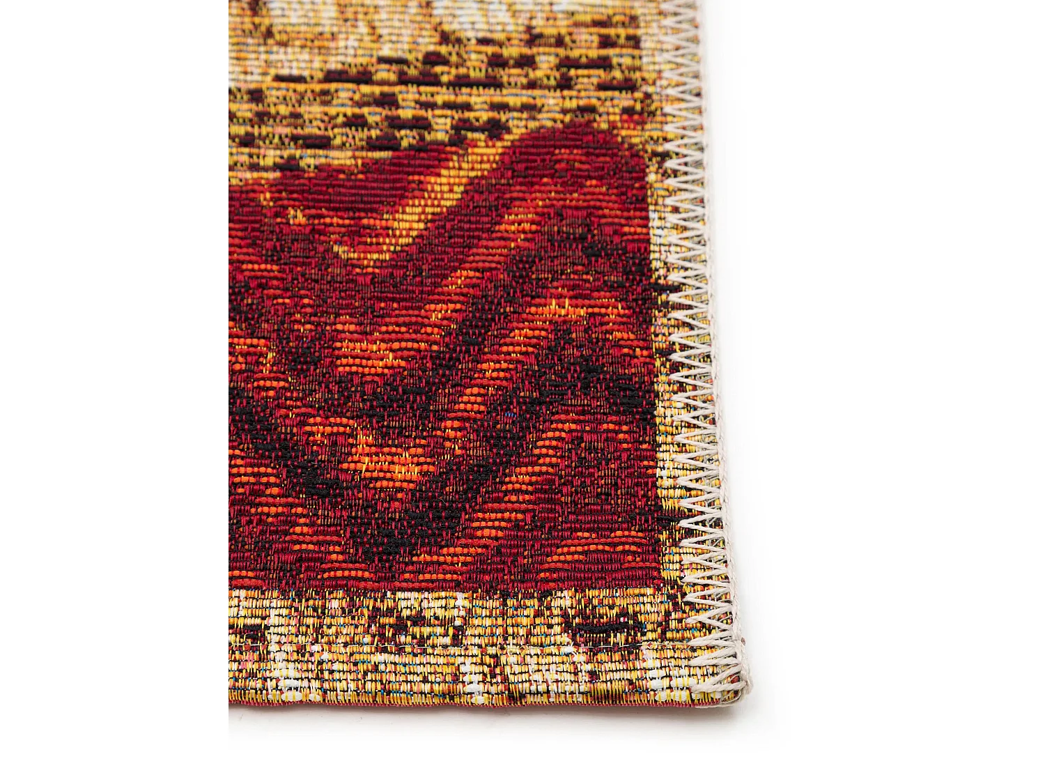 Tapis d'extérieur & intérieur Kenya Beige/Rouge 80x165 cm