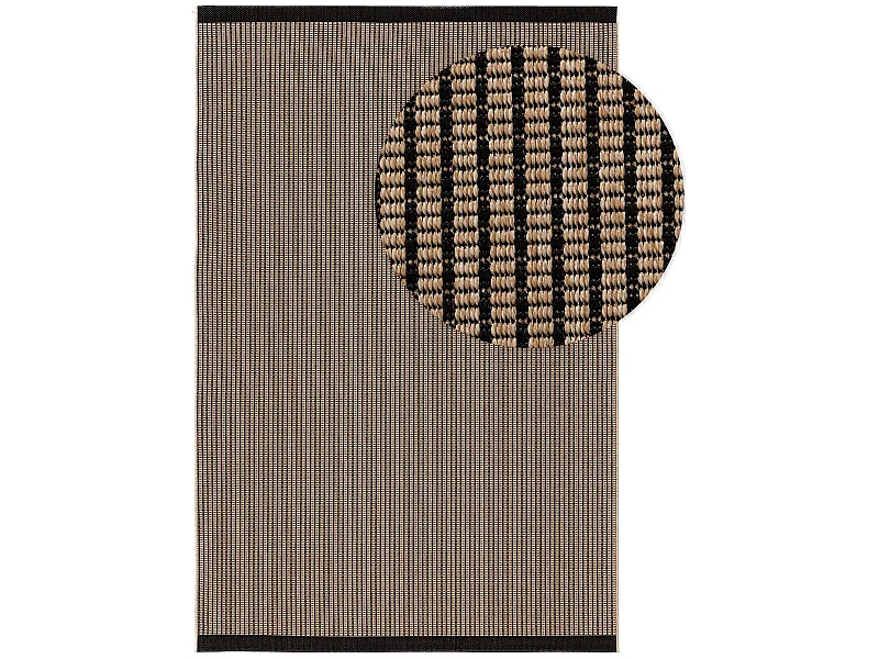 Tapis d'extérieur & intérieur Naoto Beige/Noir 160x230 cm