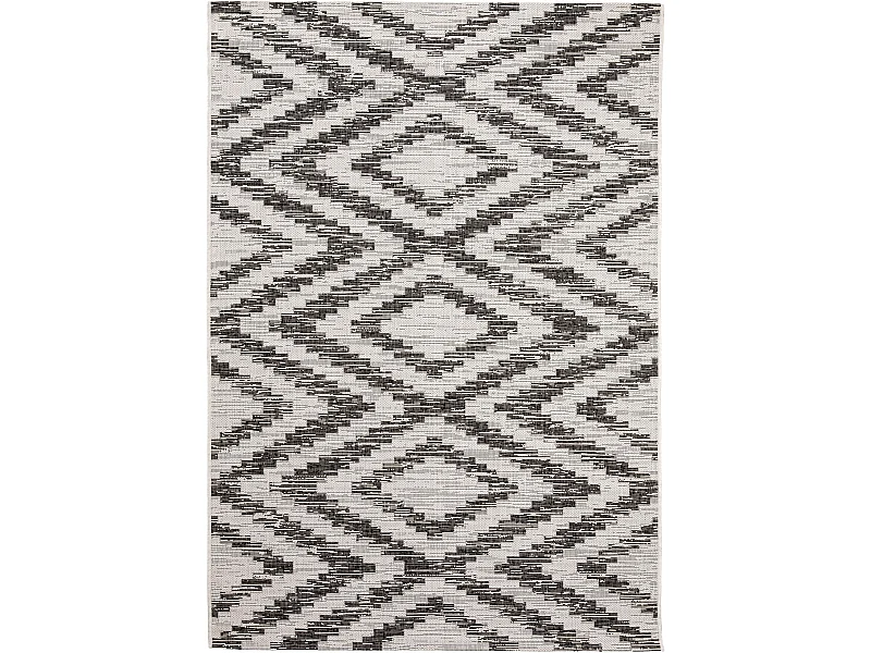 Tapis d'extérieur & intérieur Cleo Blanc & Noir 200x290 cm