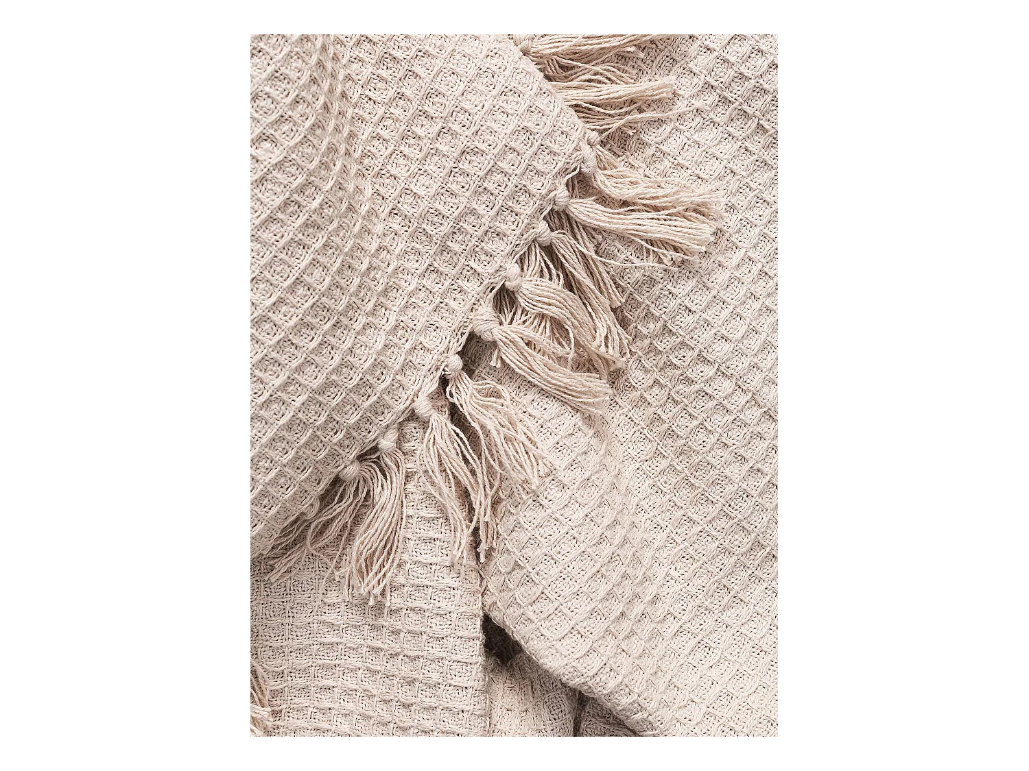 Plaid en coton Amalia Ivory 125x150 cm