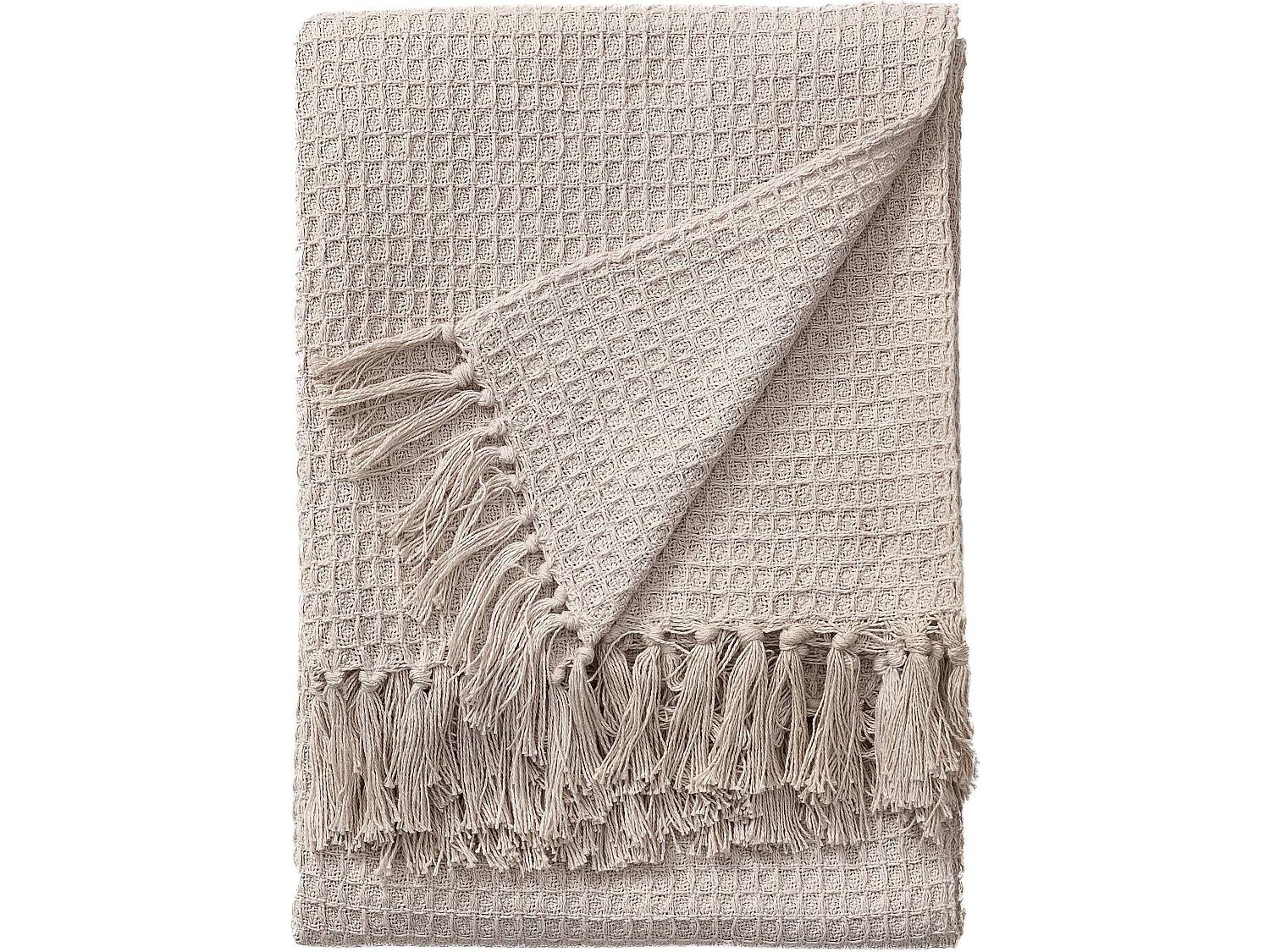 Plaid en coton Amalia Ivory 125x150 cm