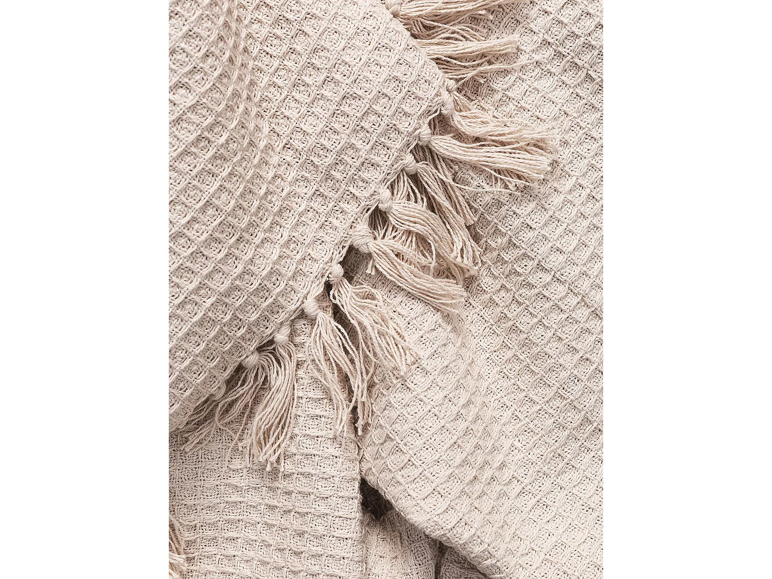 Plaid en coton Amalia Ivory 125x150 cm