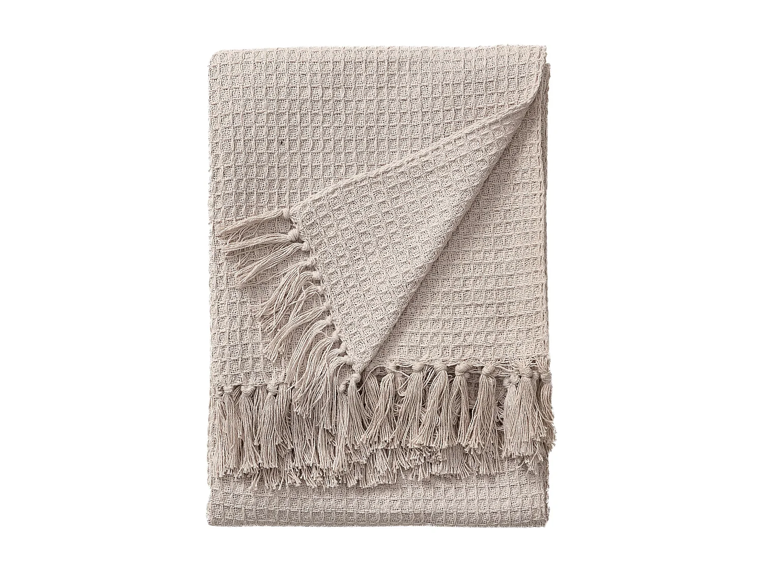 Plaid en coton Amalia Ivory 125x150 cm