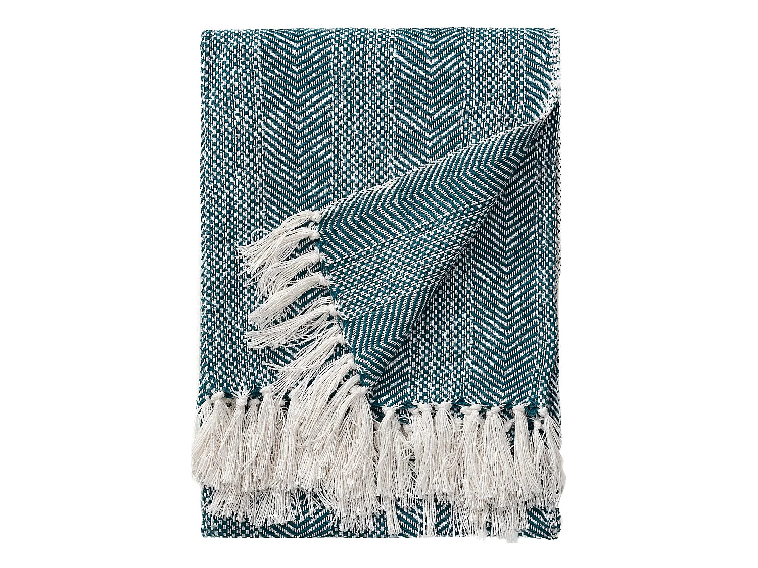 Plaid en coton Alisea Bleu 125x150 cm