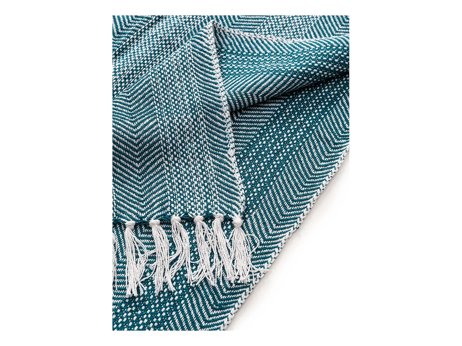 Plaid en coton Alisea Bleu 125x150 cm