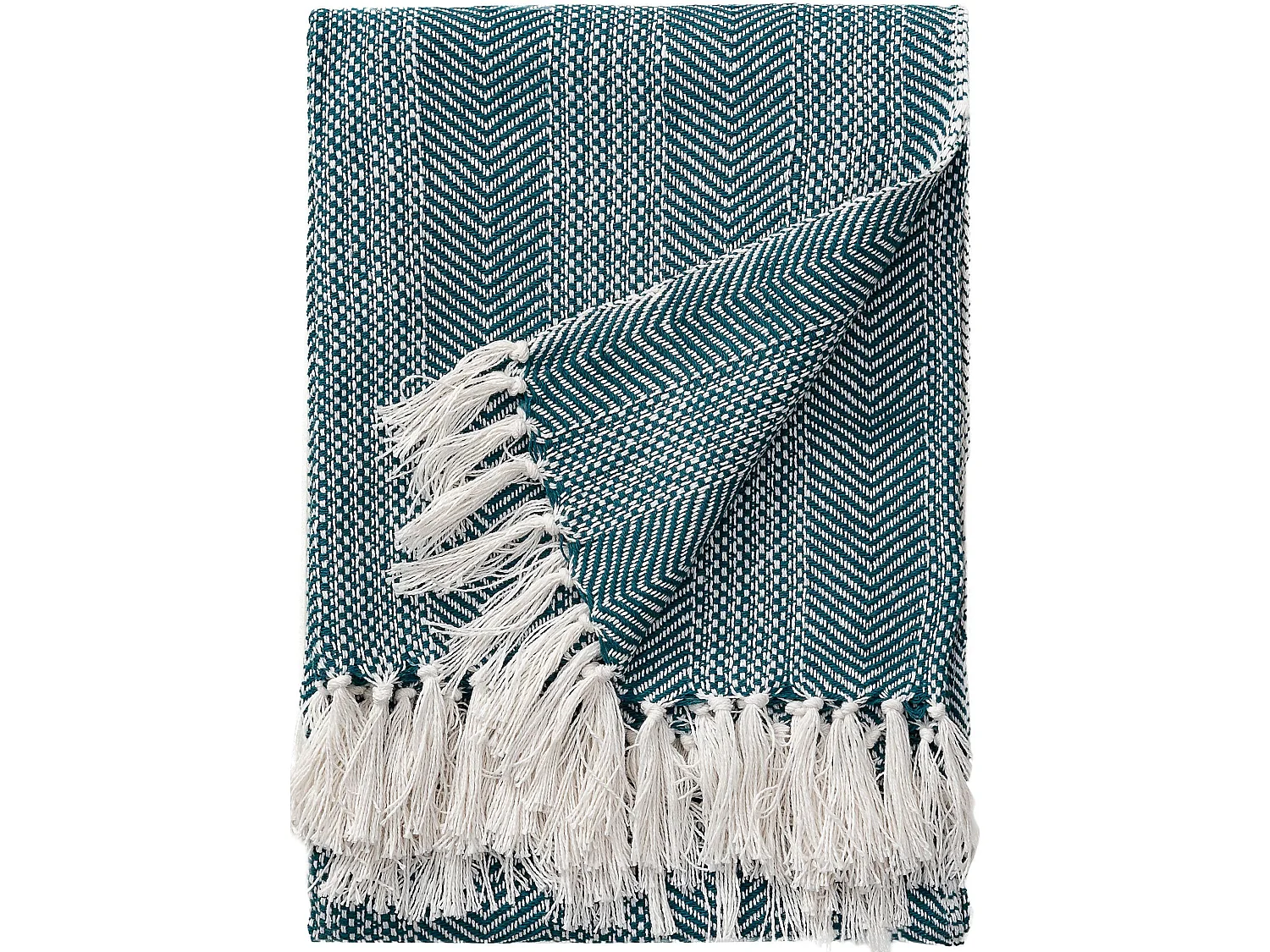 Plaid en coton Alisea Bleu 125x150 cm