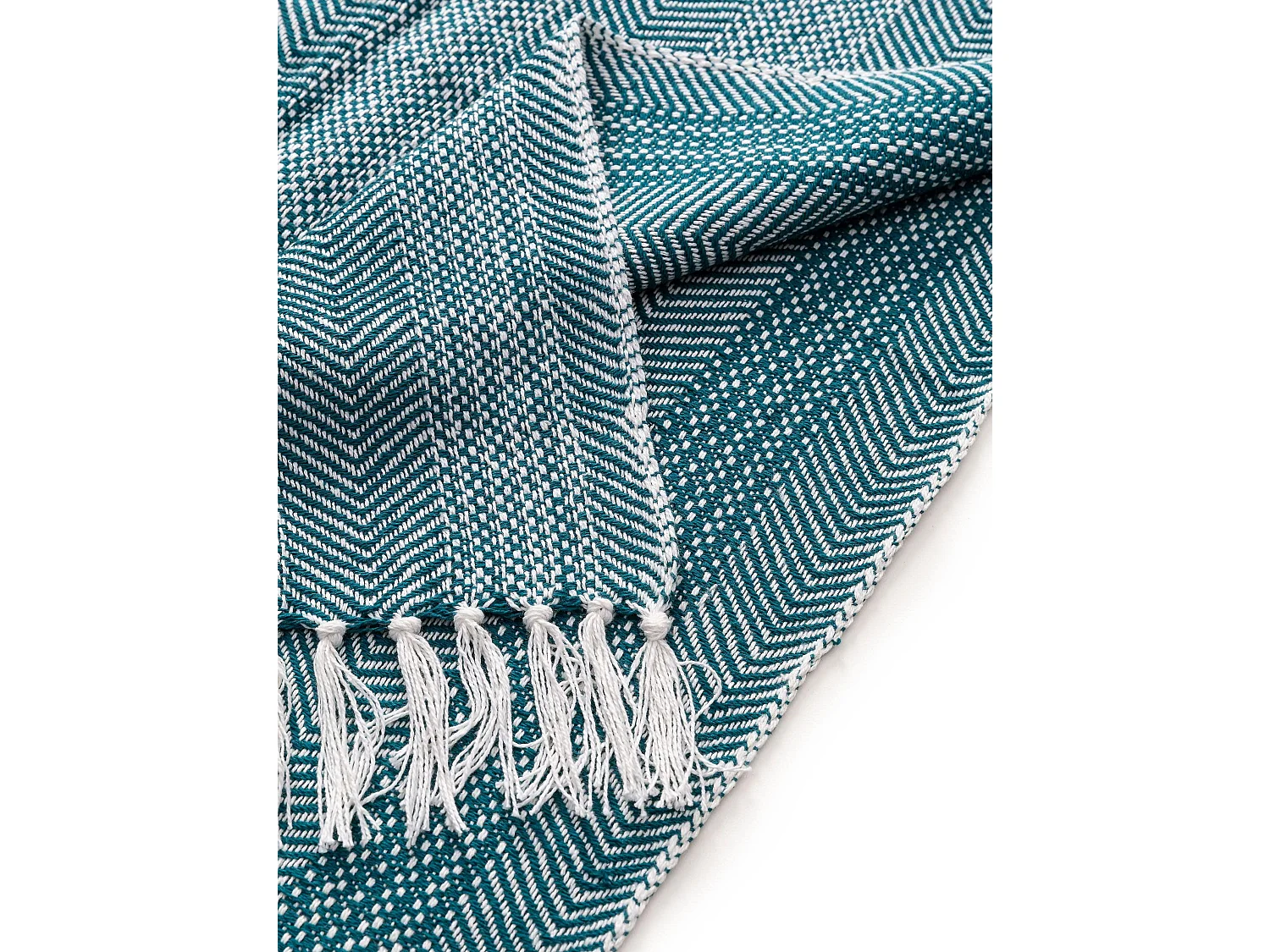 Plaid en coton Alisea Bleu 125x150 cm