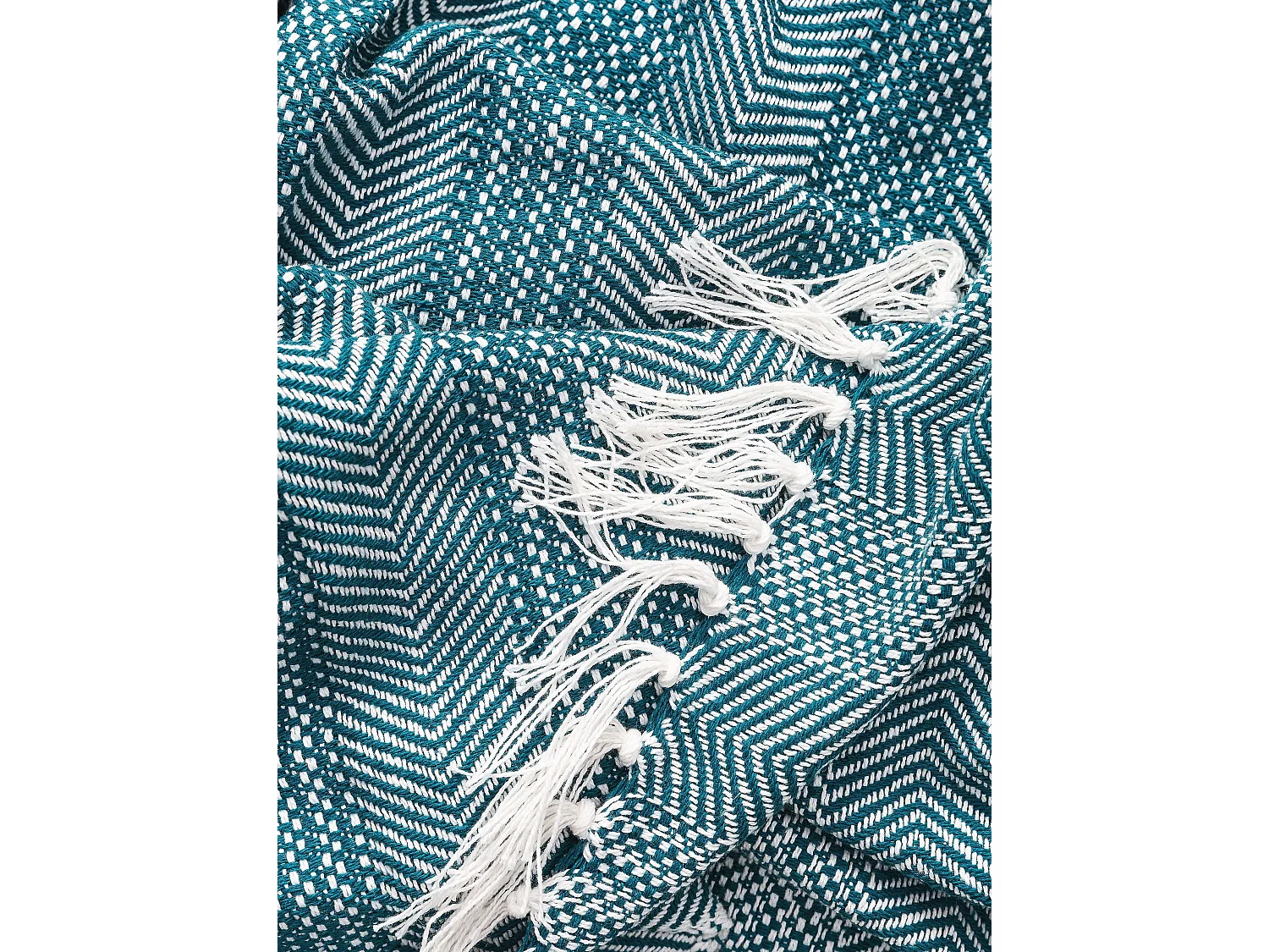 Plaid en coton Alisea Bleu 125x150 cm