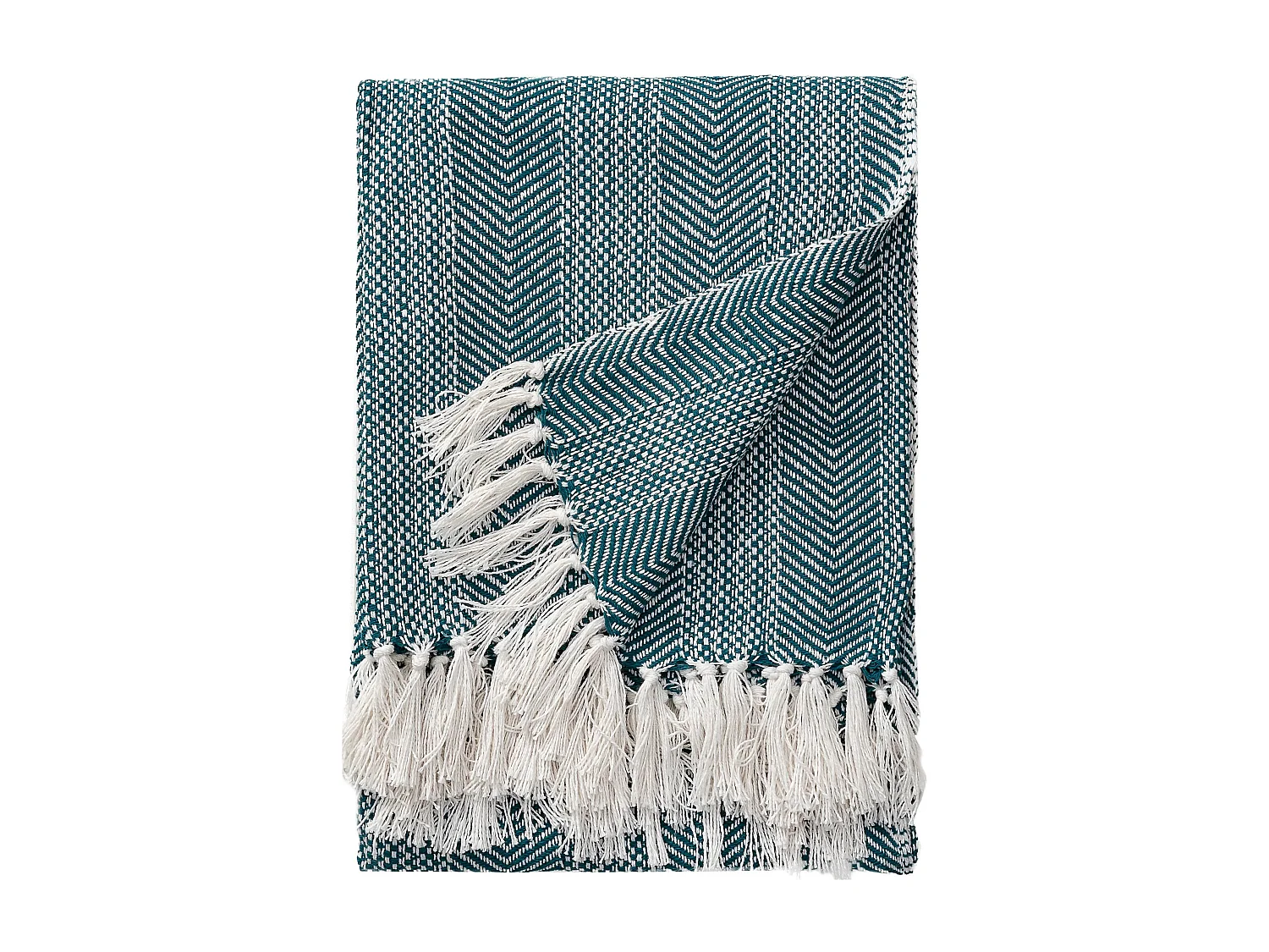 Plaid en coton Alisea Bleu 125x150 cm