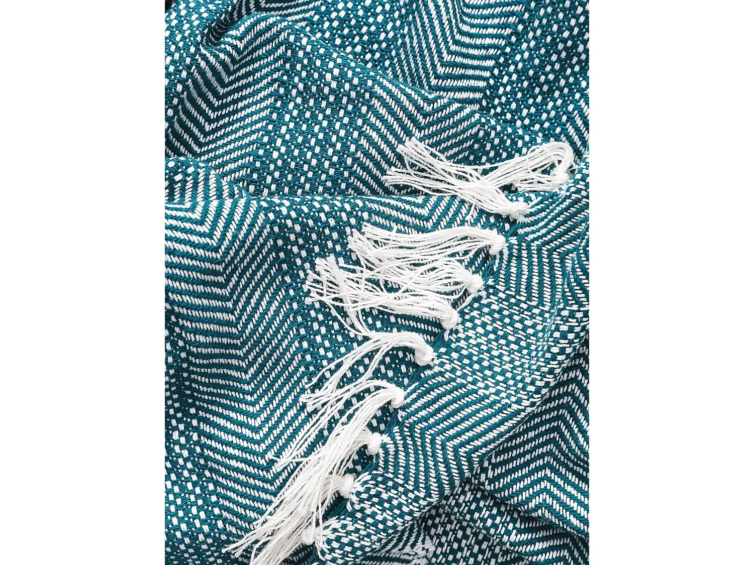 Plaid en coton Alisea Bleu 125x150 cm
