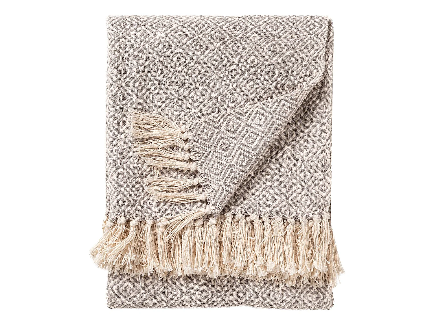 Plaid en coton Jasmin Gris 125x150 cm