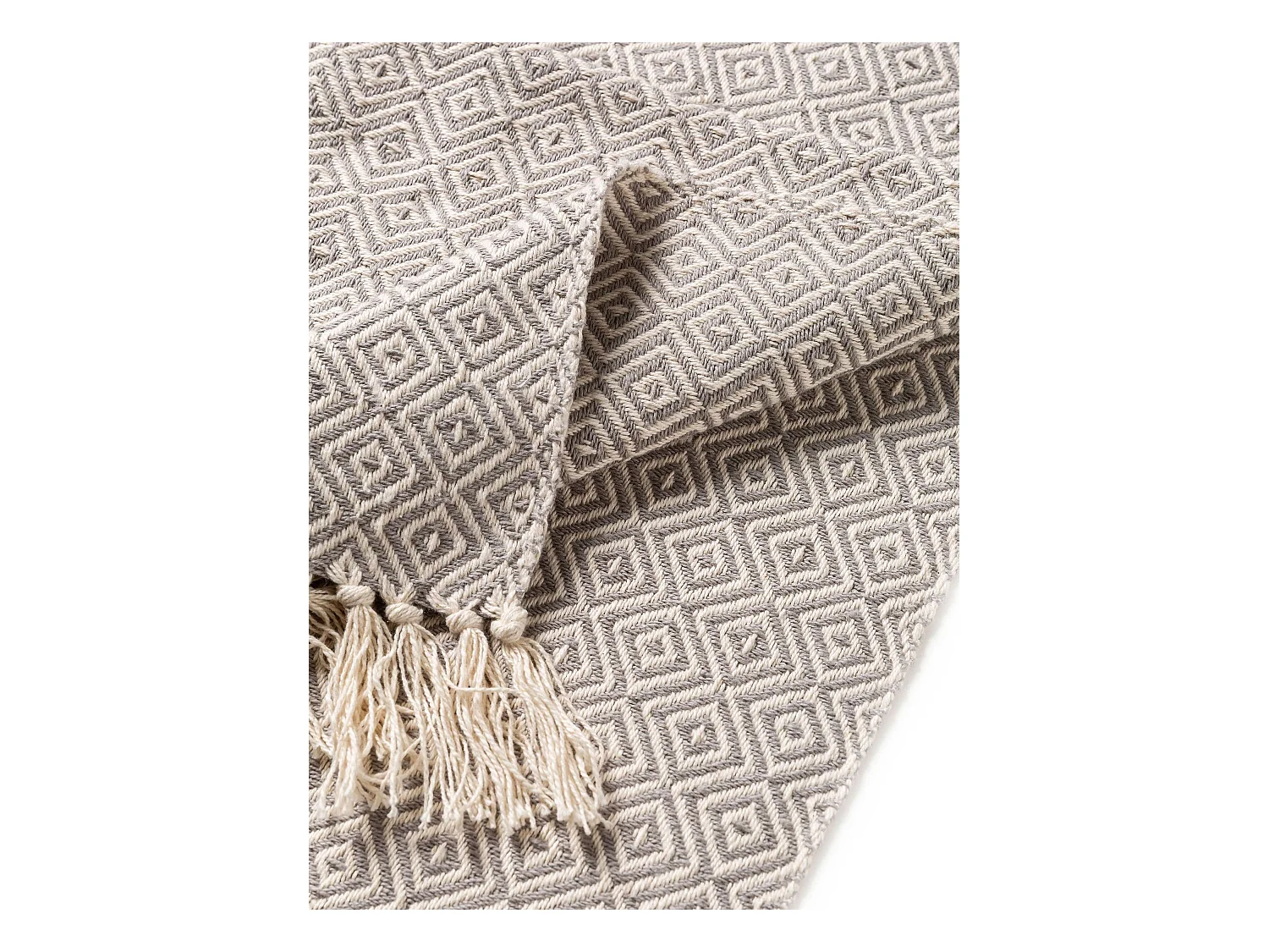 Plaid en coton Jasmin Gris 125x150 cm