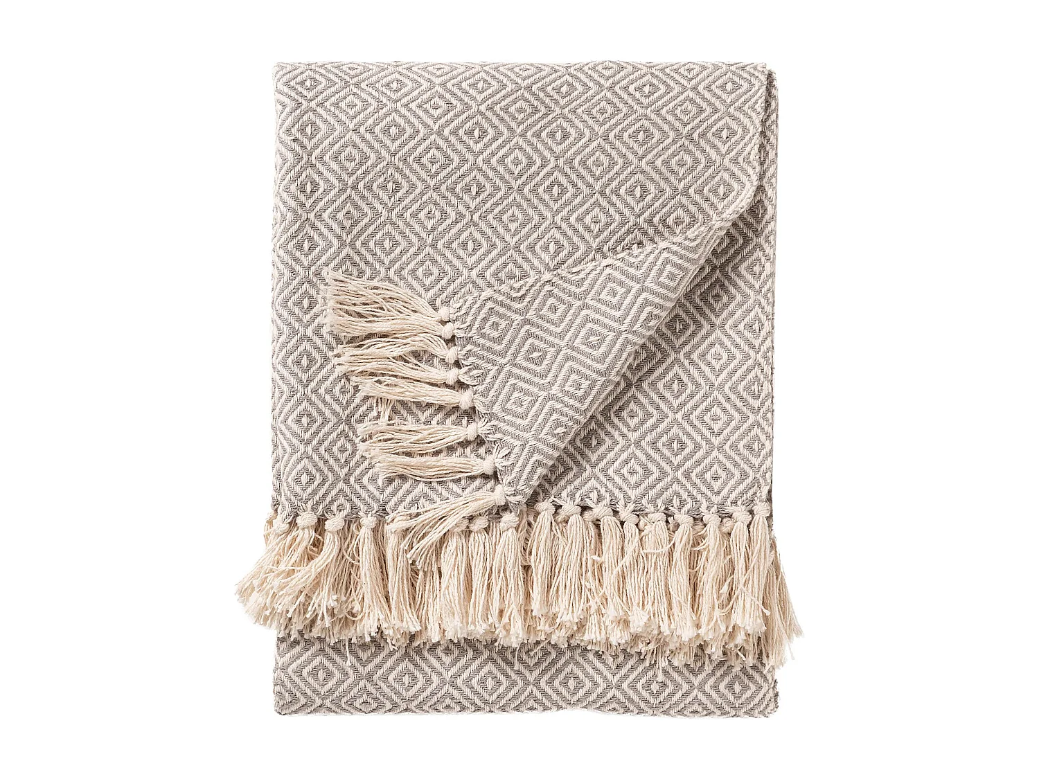 Plaid en coton Jasmin Gris 125x150 cm