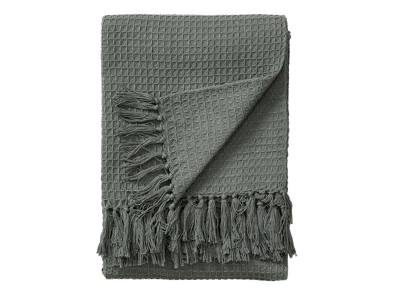 Plaid en coton Amalia Vert clair 125x150 cm