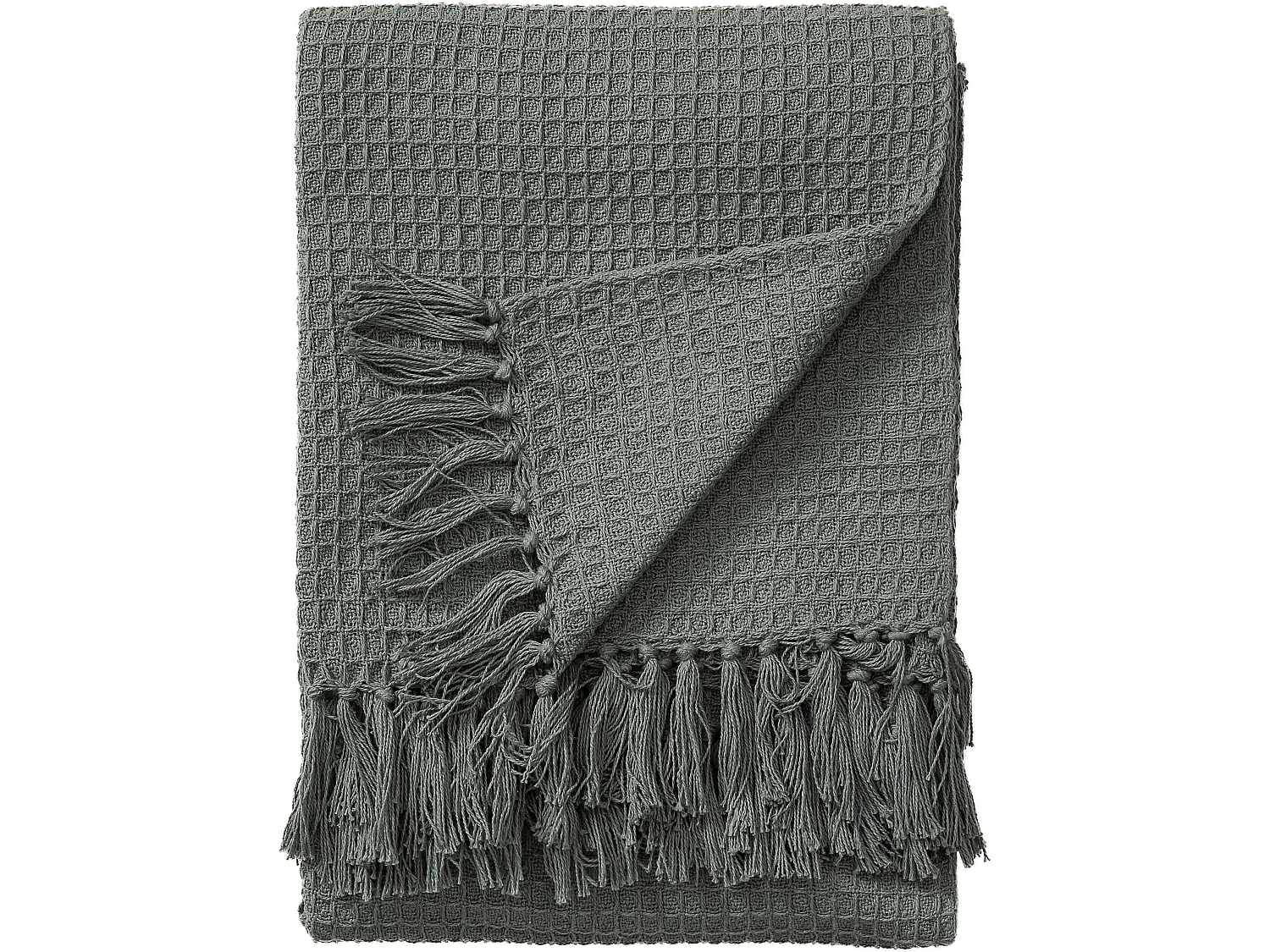 Plaid en coton Amalia Vert clair 125x150 cm