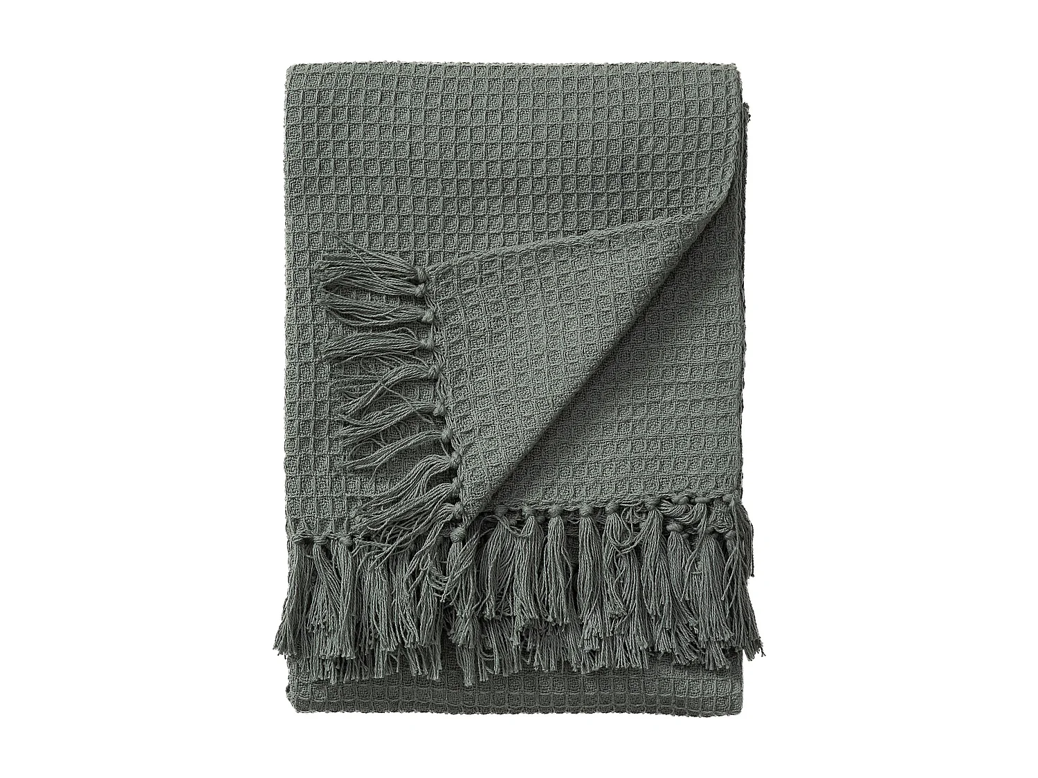 Plaid en coton Amalia Vert clair 125x150 cm