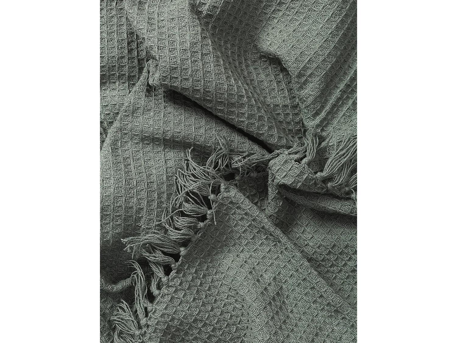 Plaid en coton Amalia Vert clair 125x150 cm