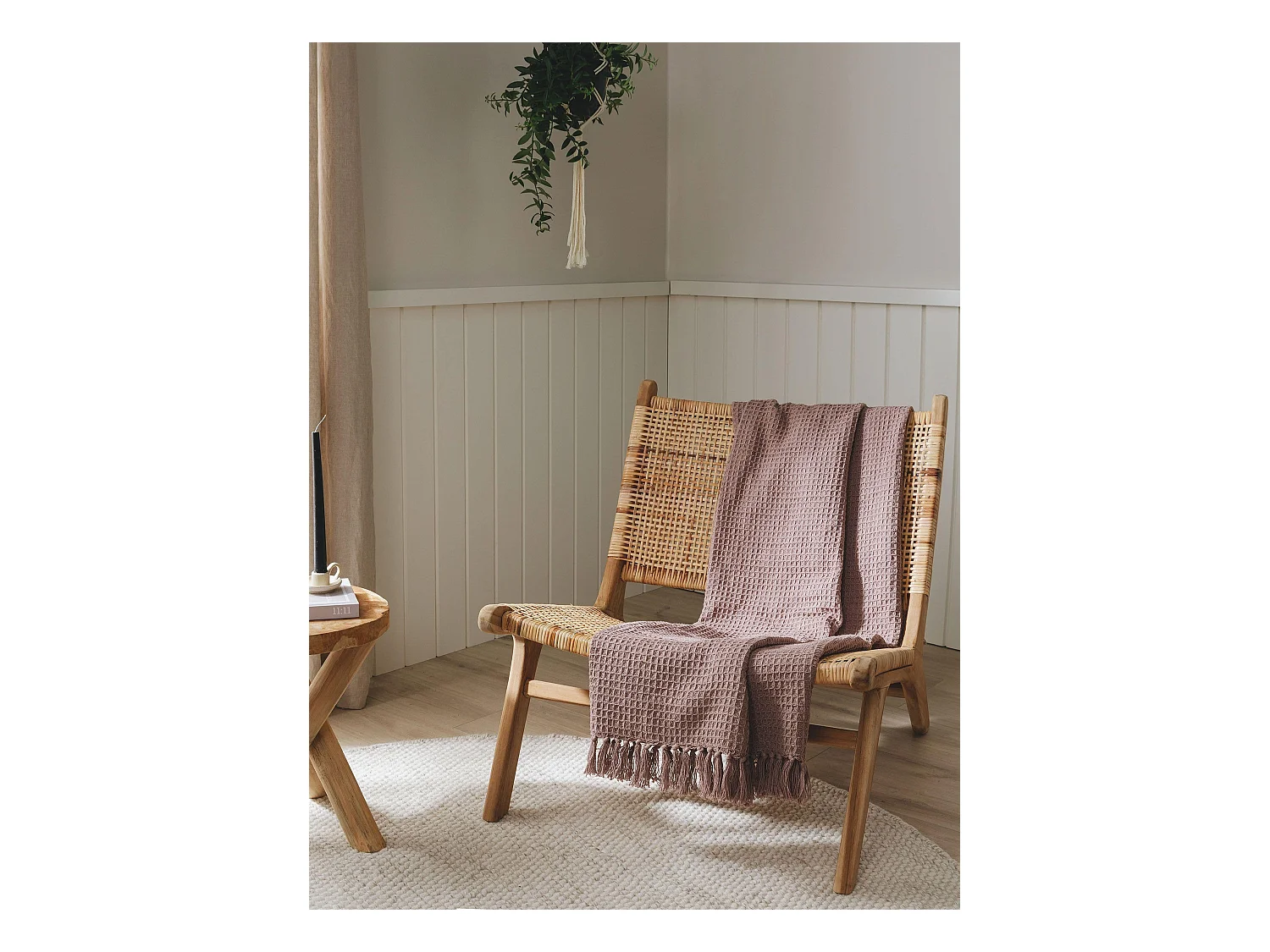 Plaid en coton Amalia Rose 125x150 cm