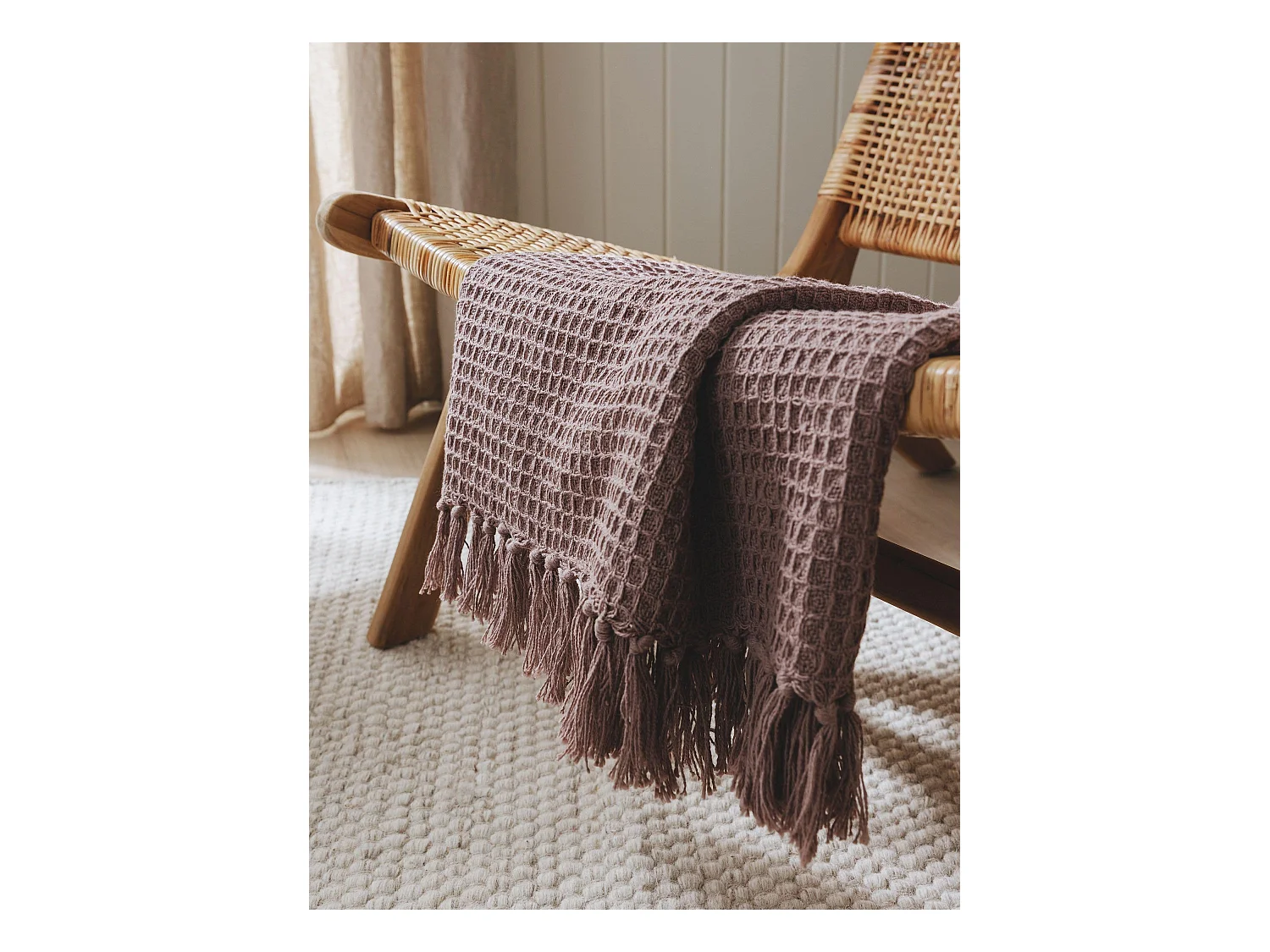 Plaid en coton Amalia Rose 125x150 cm