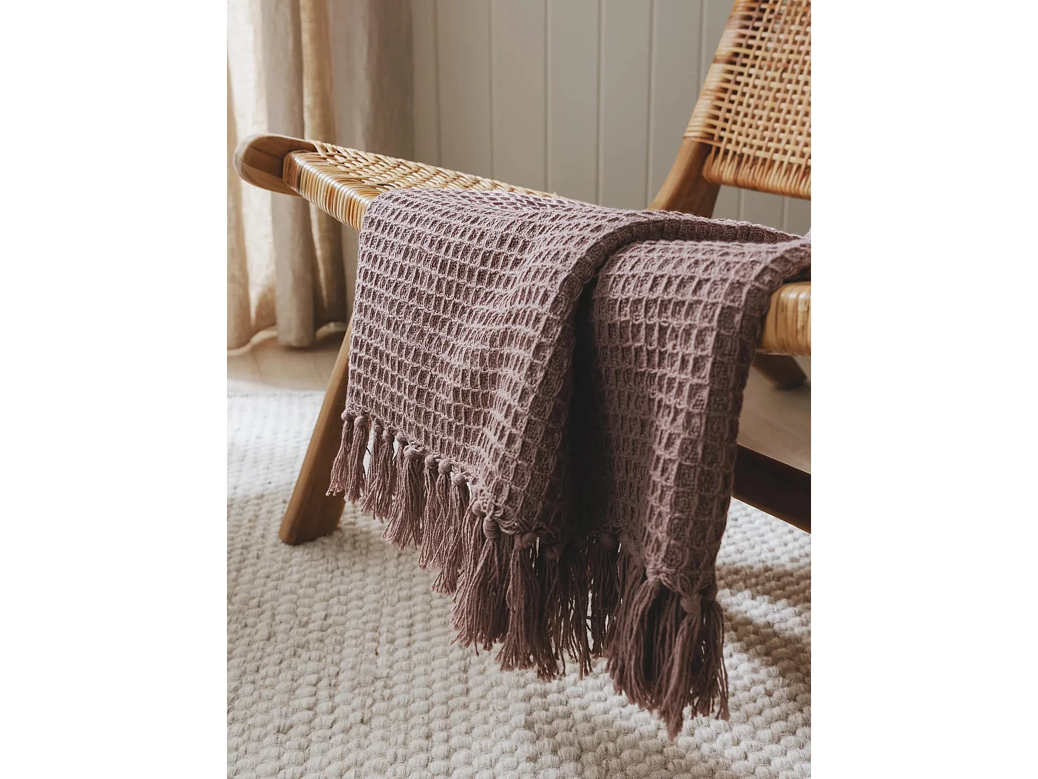 Plaid en coton Amalia Rose 125x150 cm
