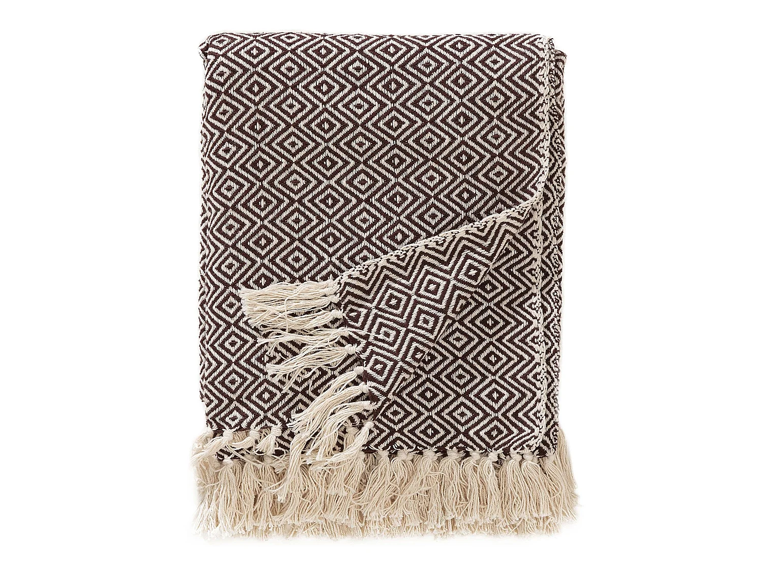 Plaid en coton Jasmin Marron 125x150 cm