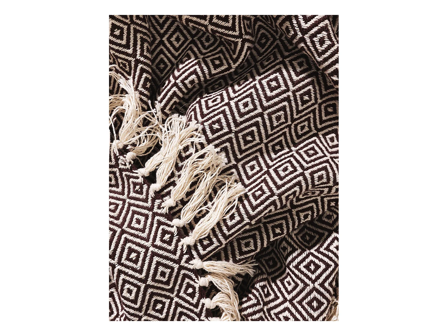 Plaid en coton Jasmin Marron 125x150 cm