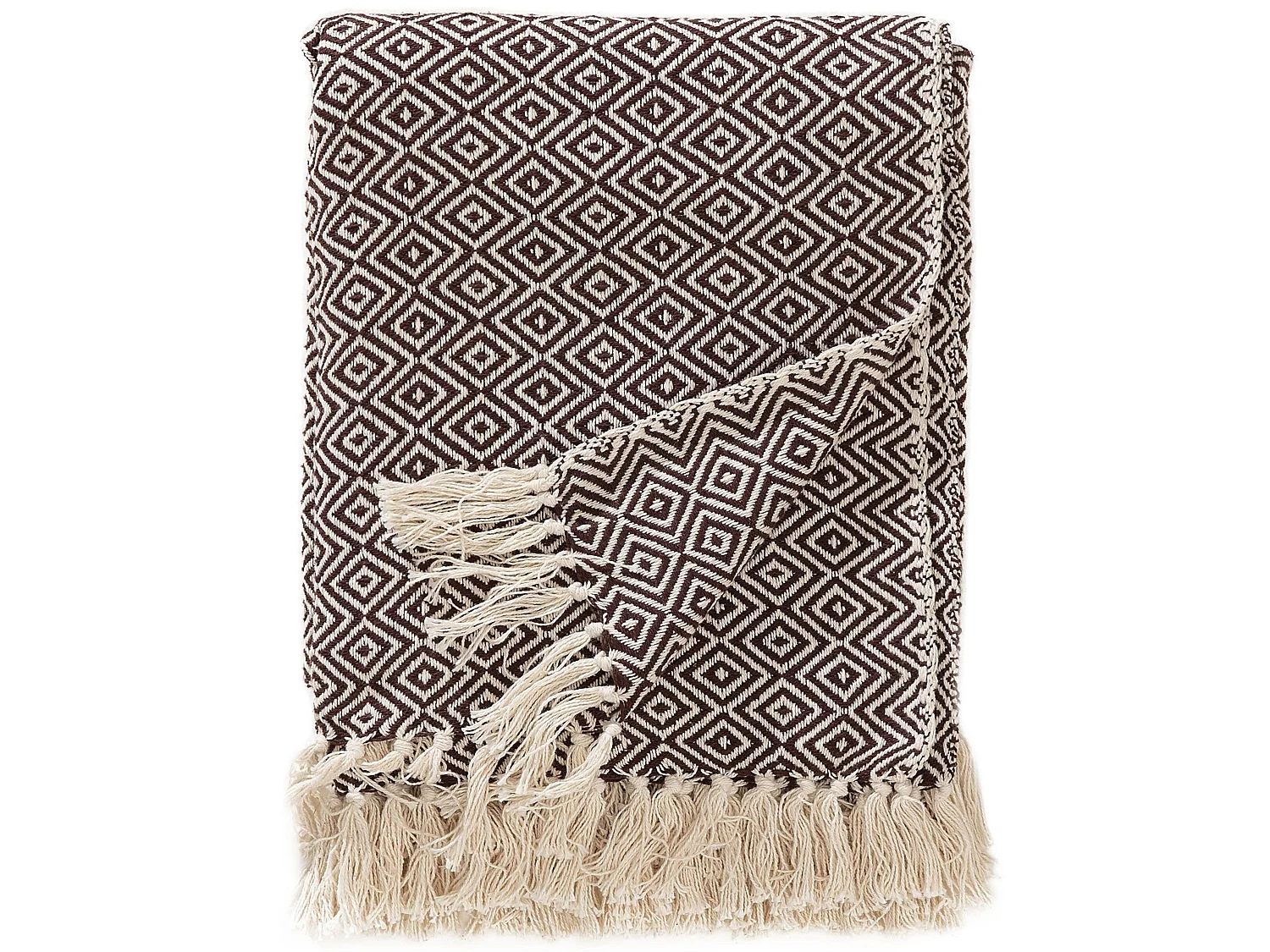 Plaid en coton Jasmin Marron 125x150 cm