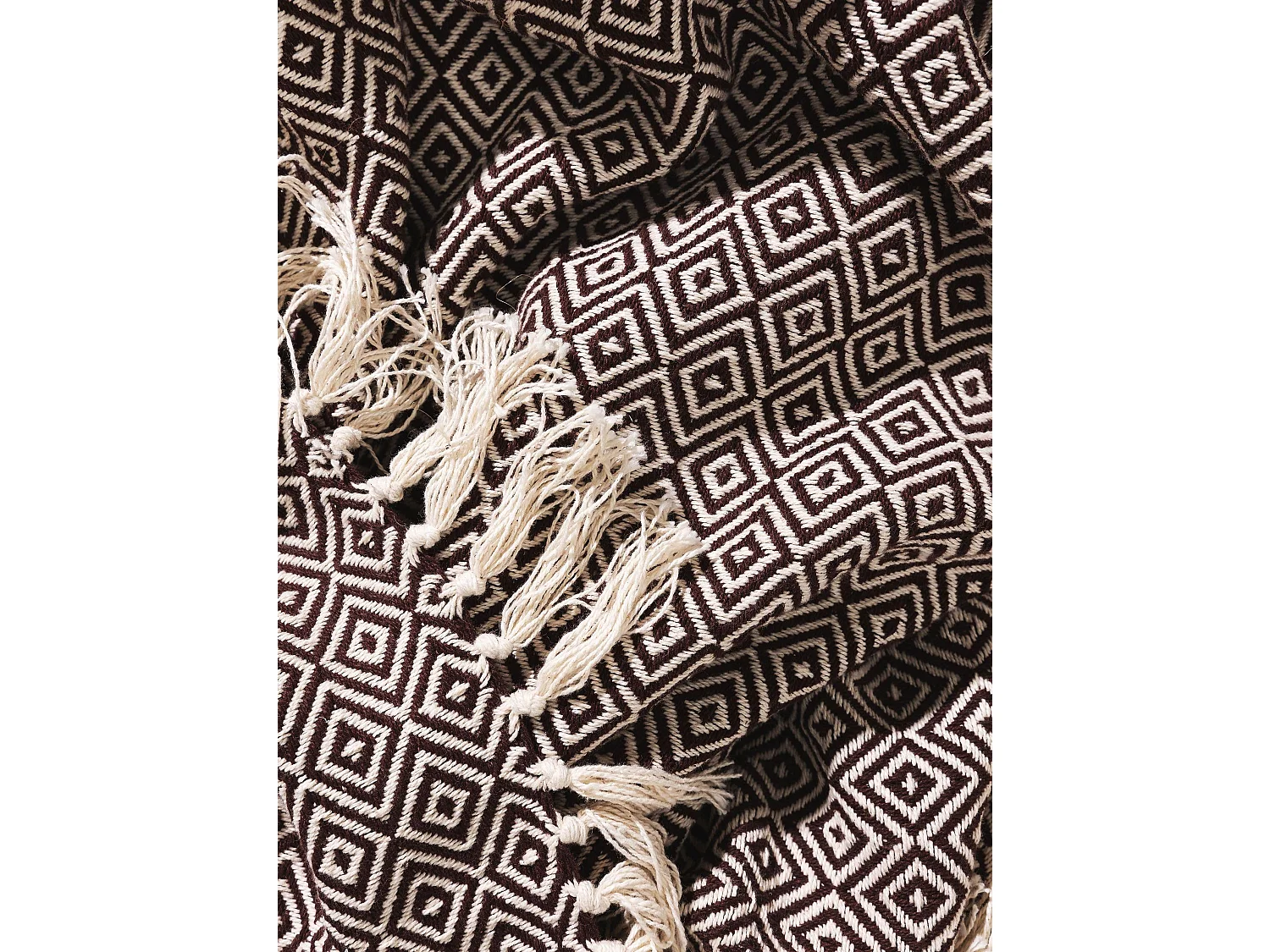 Plaid en coton Jasmin Marron 125x150 cm