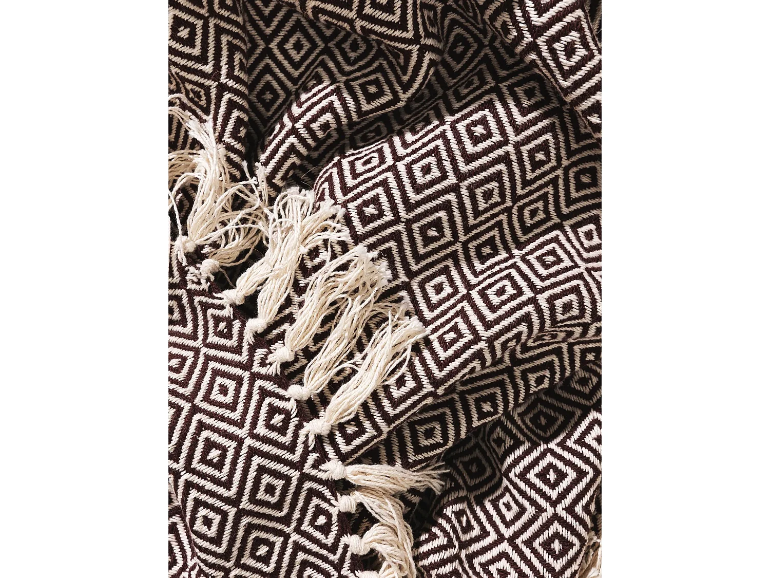 Plaid en coton Jasmin Marron 125x150 cm
