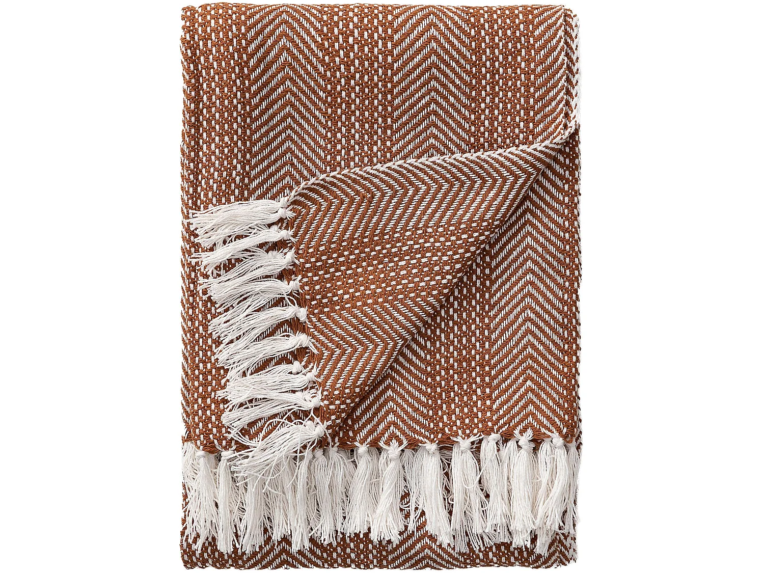 Plaid en coton Alisea Marron 125x150 cm