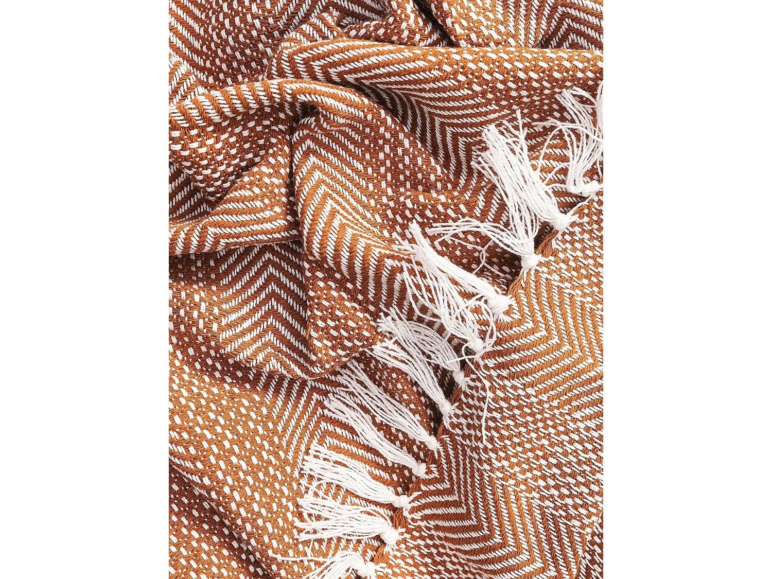 Plaid en coton Alisea Marron 125x150 cm