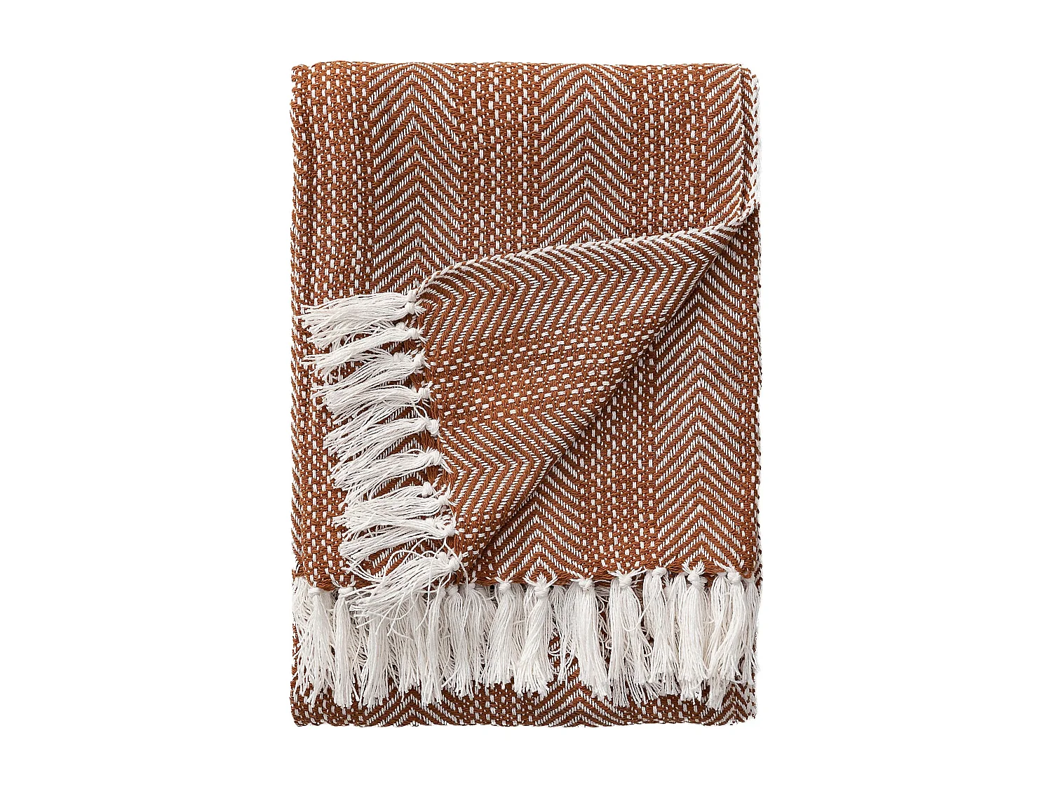 Plaid en coton Alisea Marron 125x150 cm