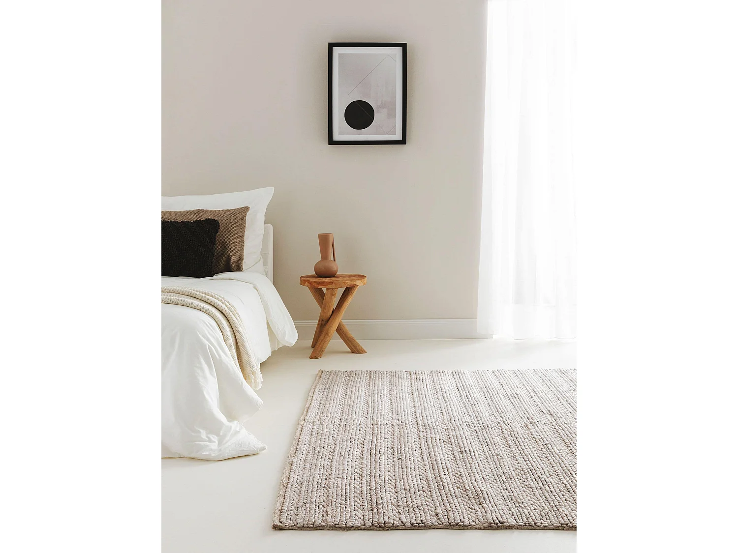 Tapis de laine Dina Beige 200x300 cm