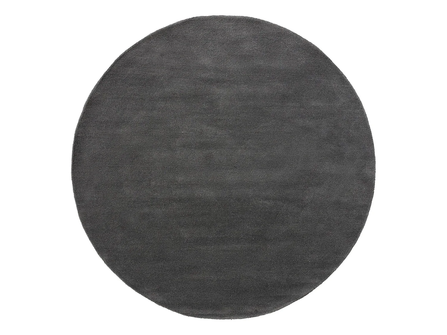 Tapis en laine rond Bent Anthracite ø 100 cm rond