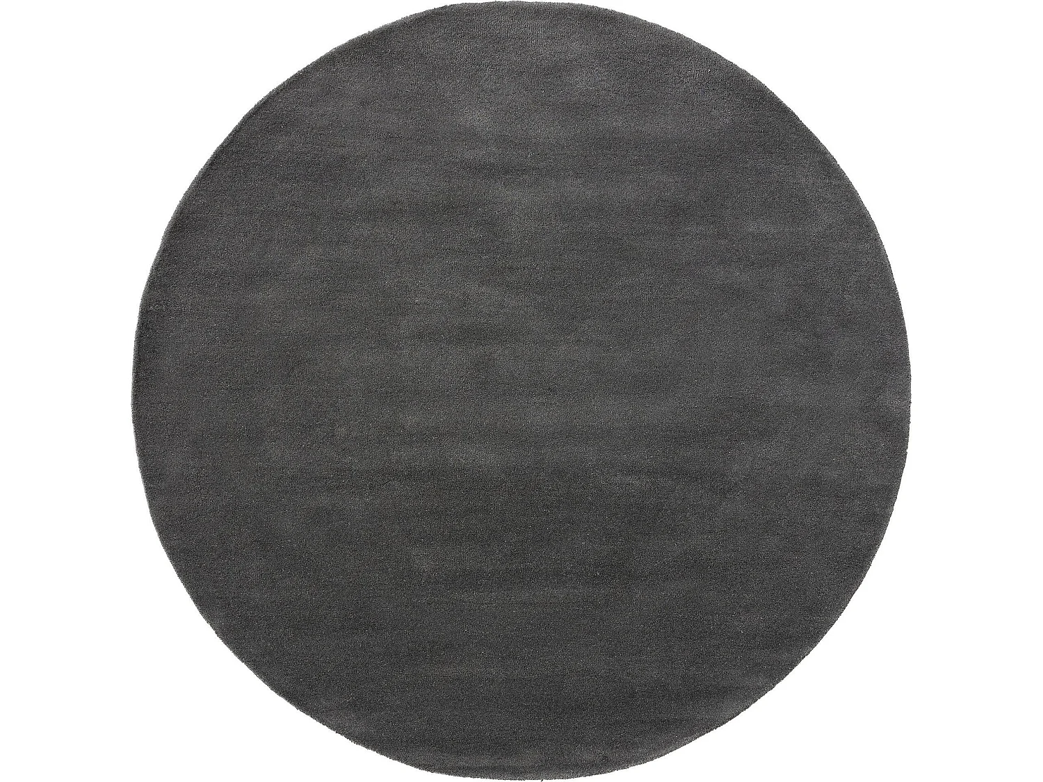 Tapis en laine rond Bent Anthracite ø 100 cm rond