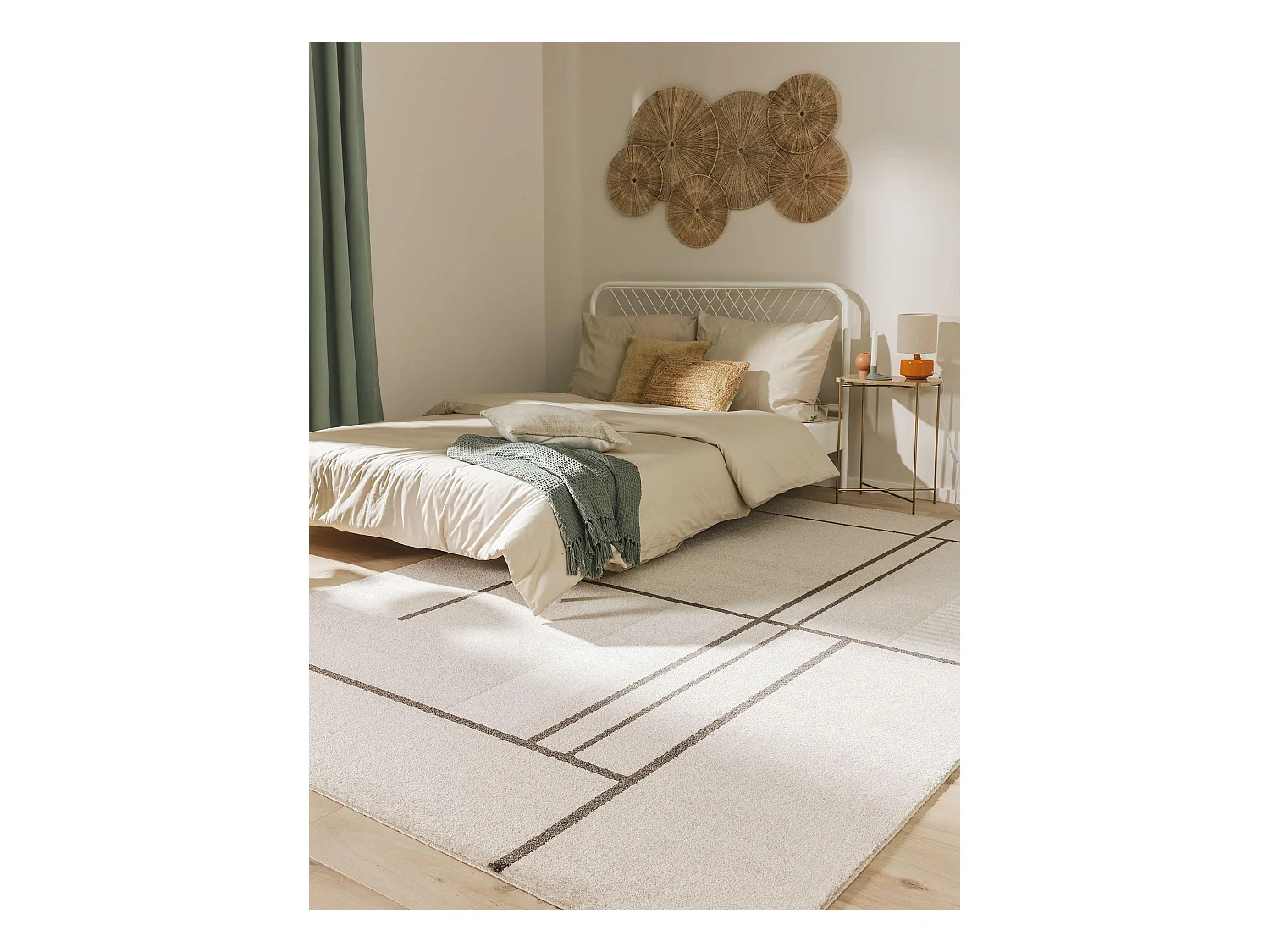 Tapis Ida Crème/Anthracite 160x230 cm