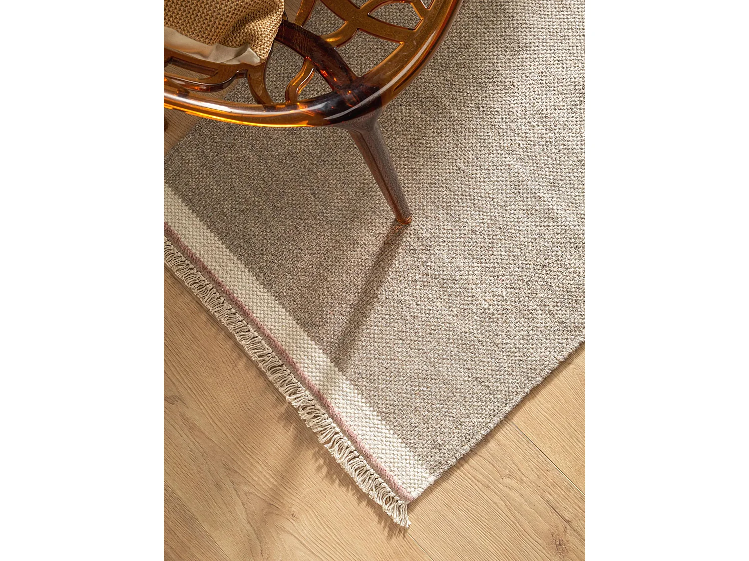 Tapis de couloir en laine Karla Gris 70x200 cm