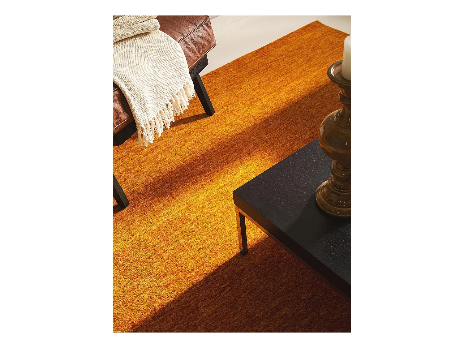 Tapis de laine Jamal Jaune 250x350 cm